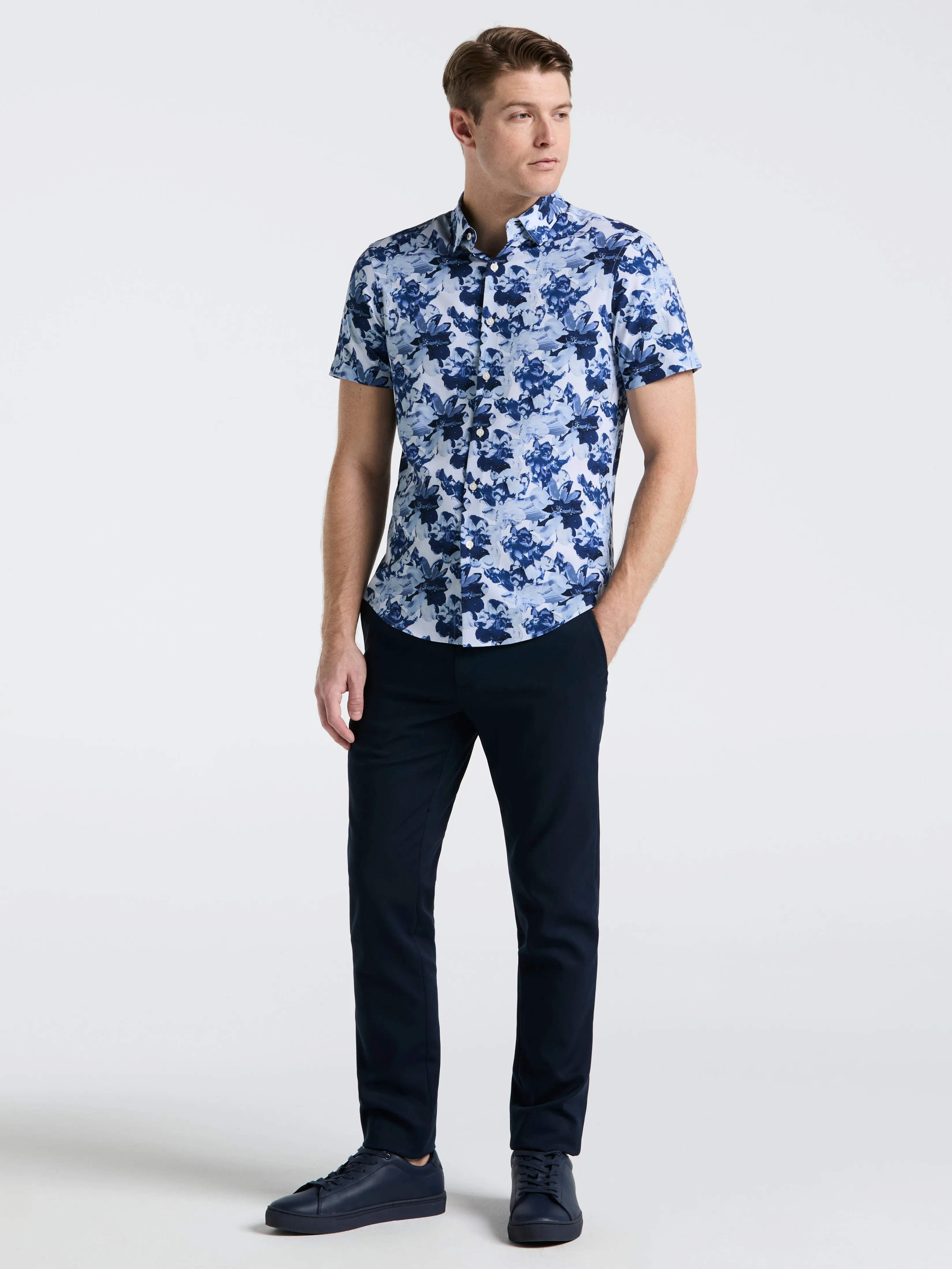 Slim Fit Floral Print Shirt sold by Perry Ellis product image thumbnail 3