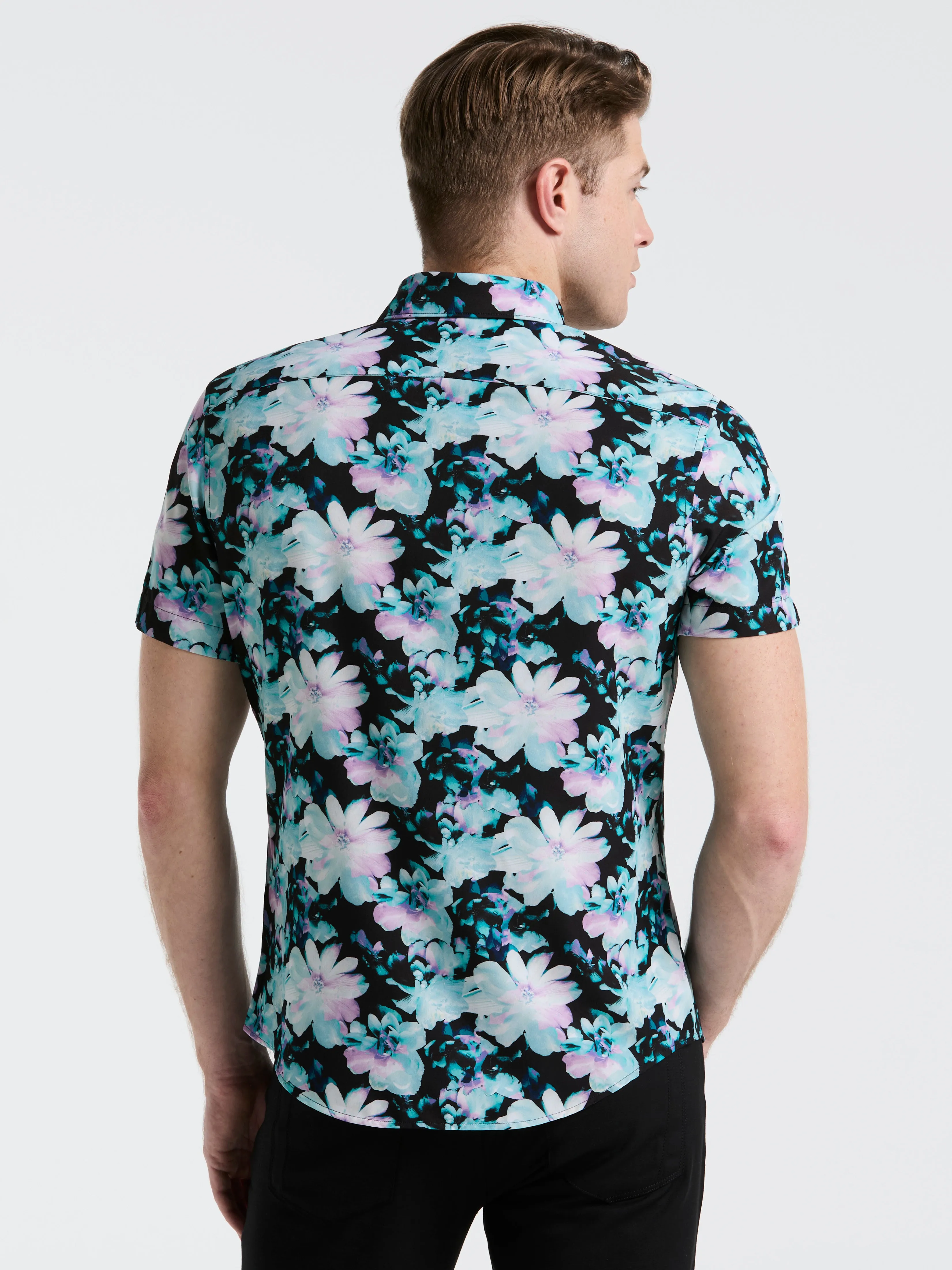Slim Fit Floral Print Shirt sold by Perry Ellis product image thumbnail 5