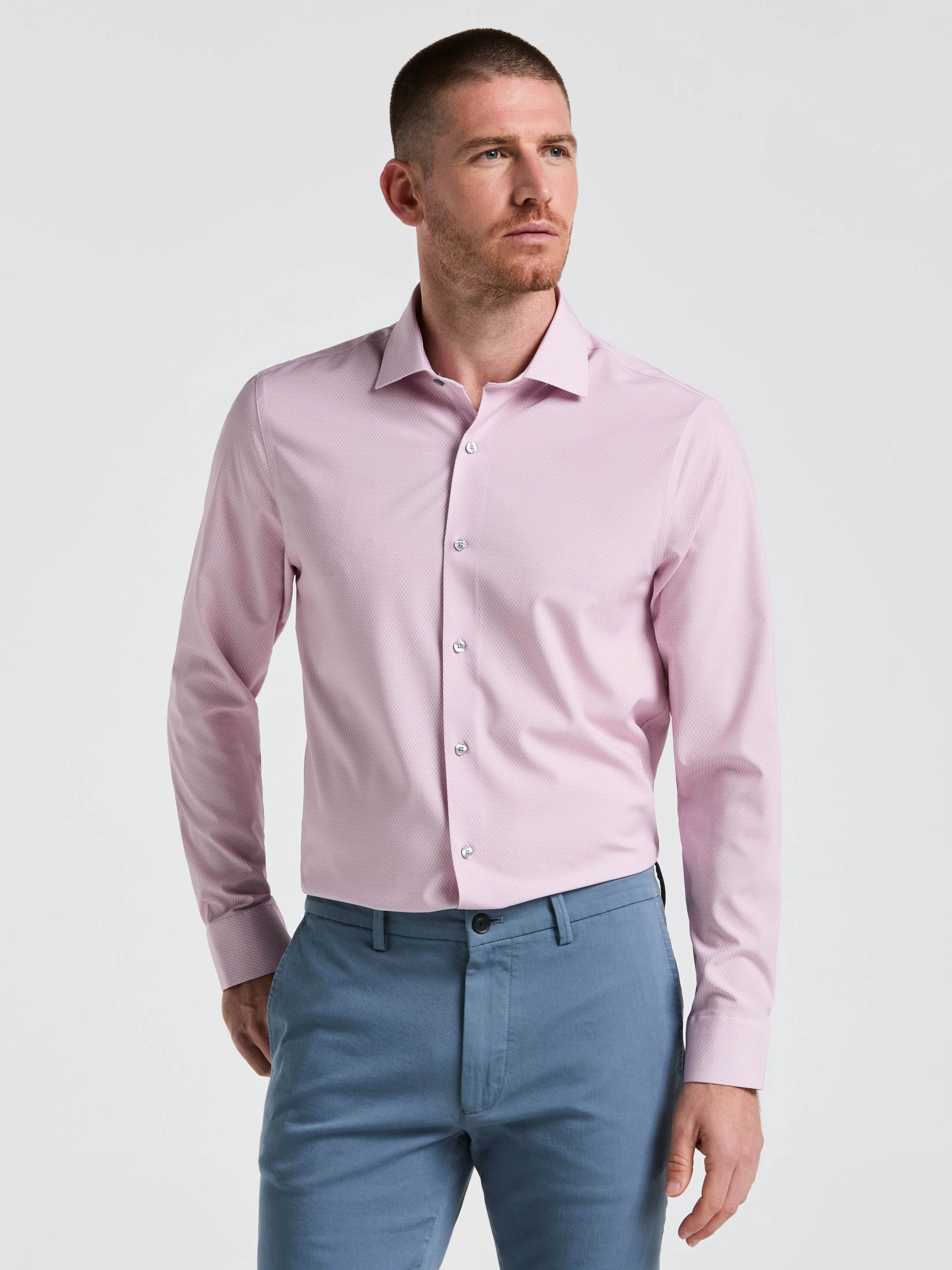 Performance Tech Geo Print Dress Shirt sold by Perry Ellis product image thumbnail 2