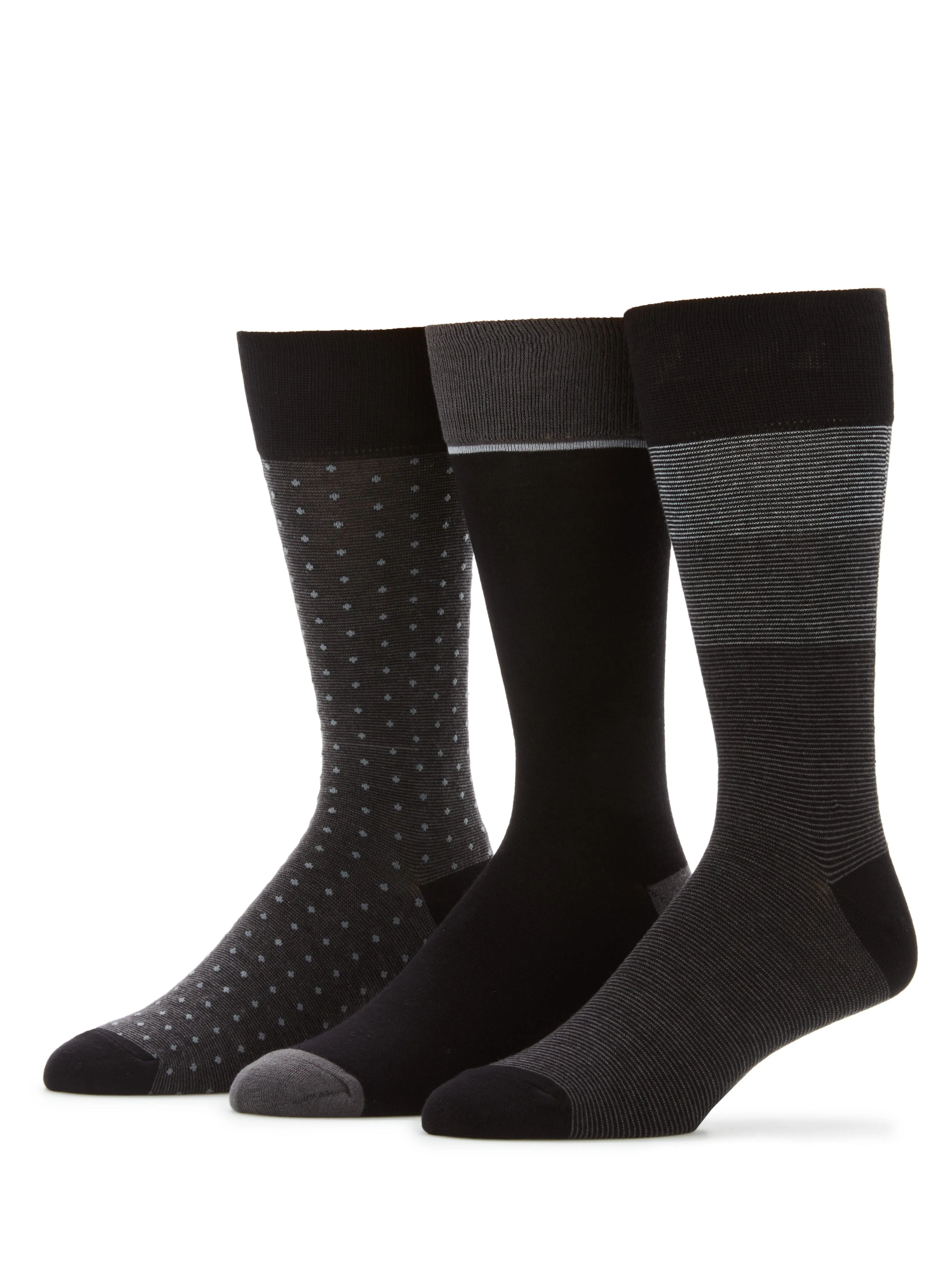 3- Pack Soft Luxury Stripe Color Block Socks sold by Perry Ellis