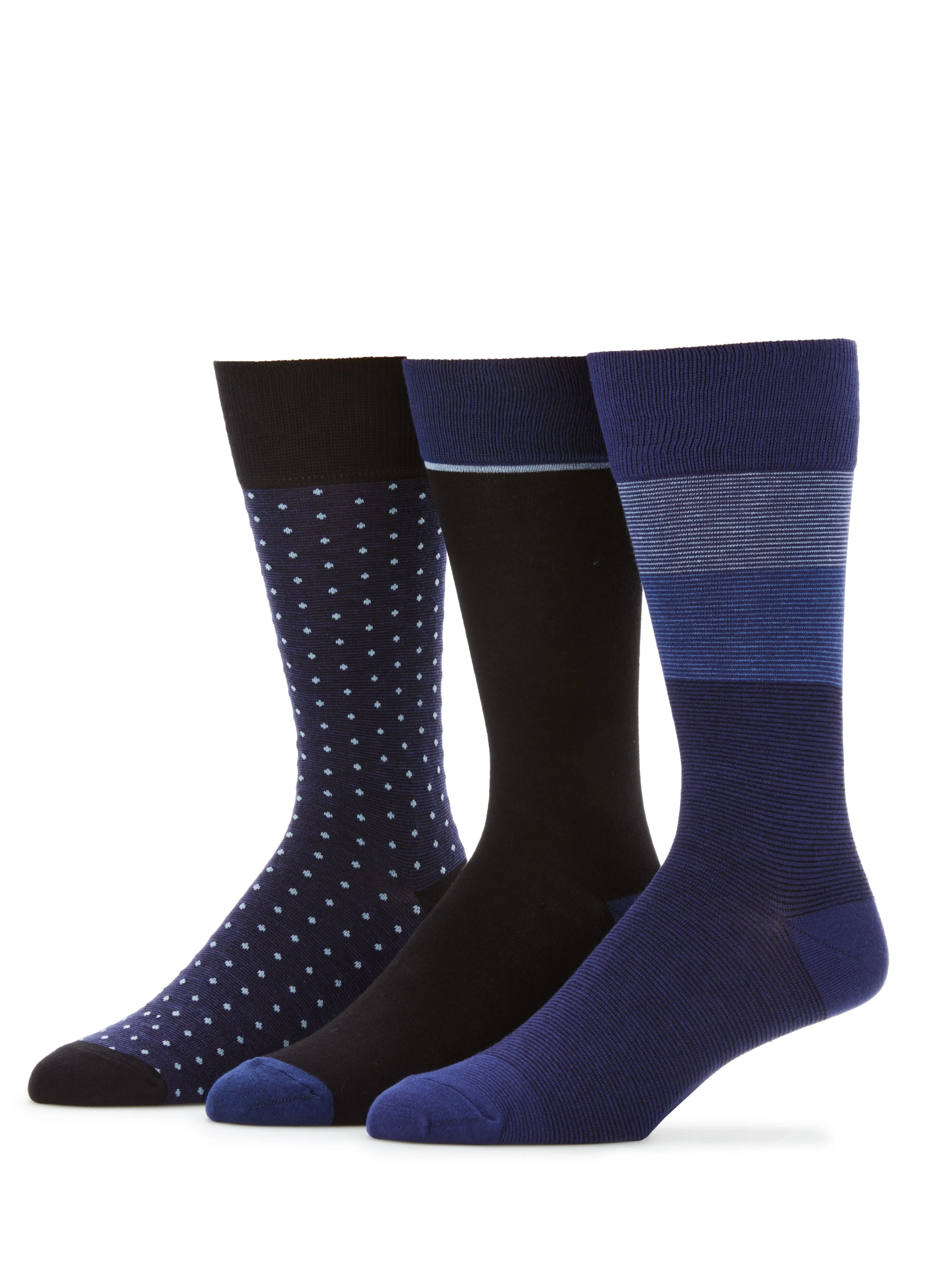 3- Pack Soft Luxury Stripe Color Block Socks sold by Perry Ellis product image thumbnail 2