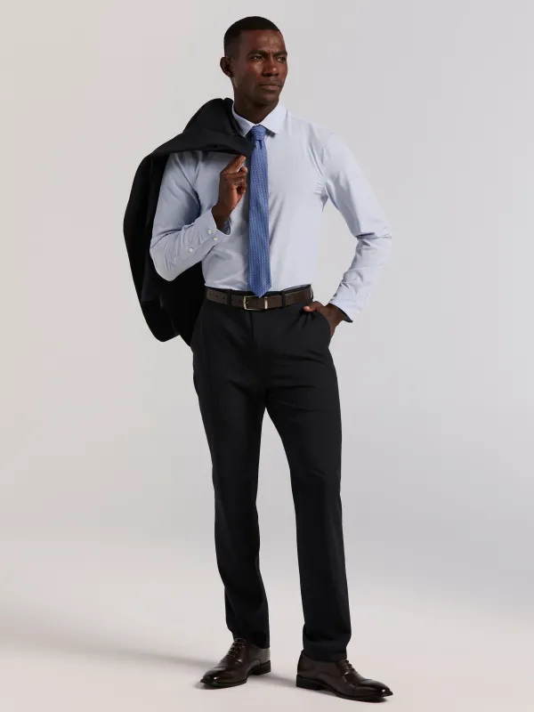 Slim Fit Solid Tech Suit Pant sold by Perry Ellis