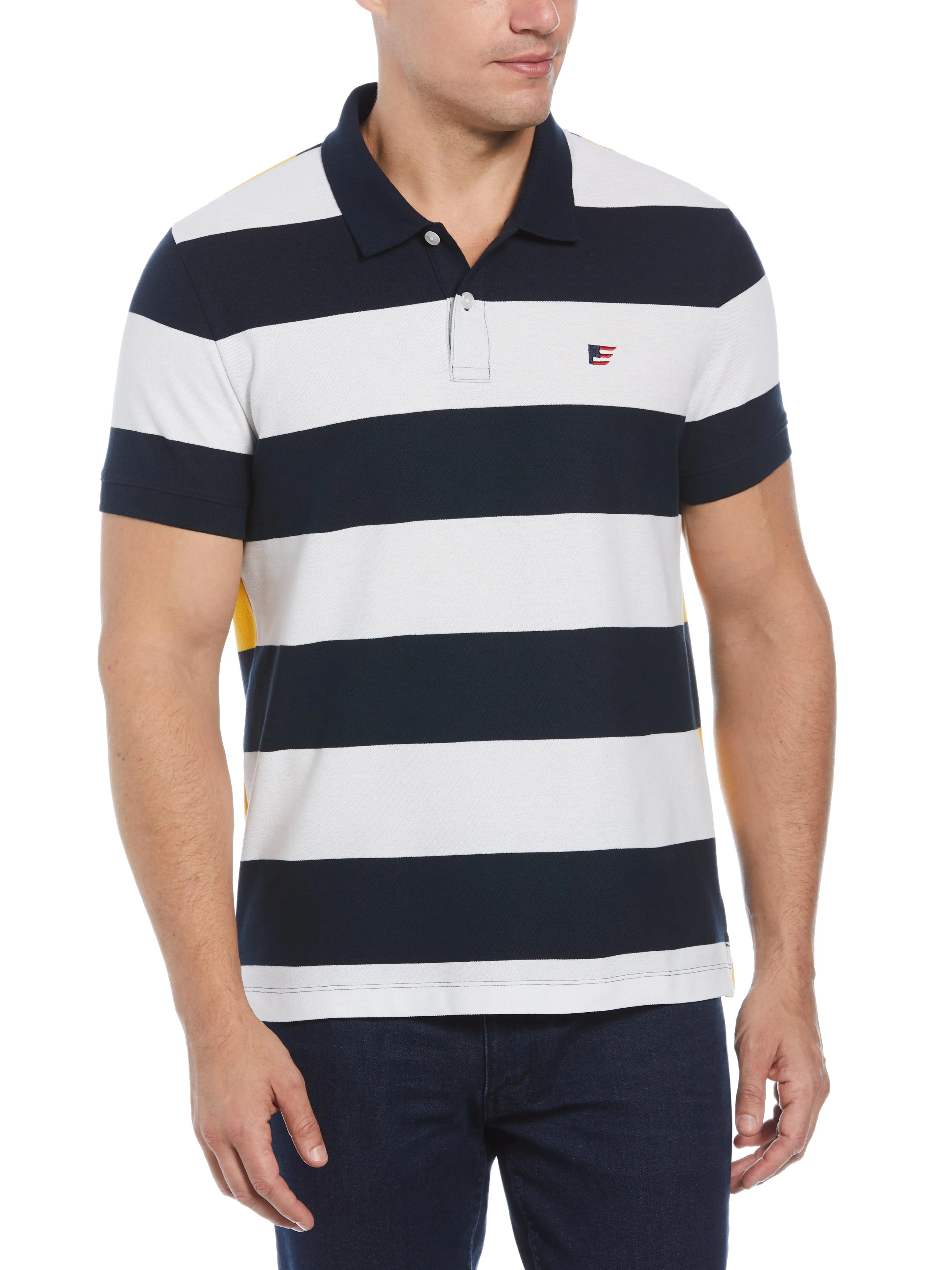 Striped Nautical Polo sold by Perry Ellis