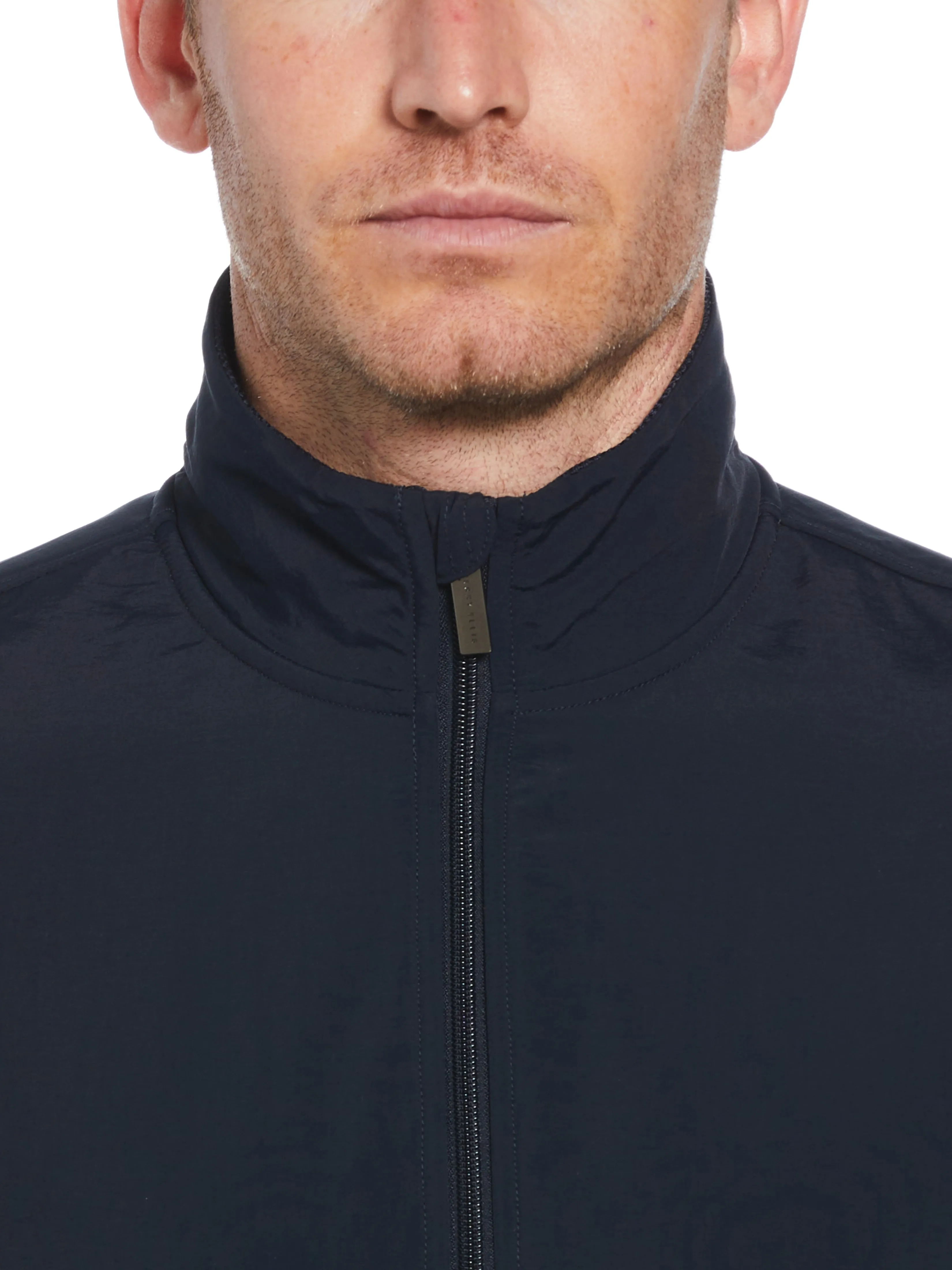 Heathered Full Zip Mock Neck Fleece Jacket sold by Perry Ellis product image thumbnail 4