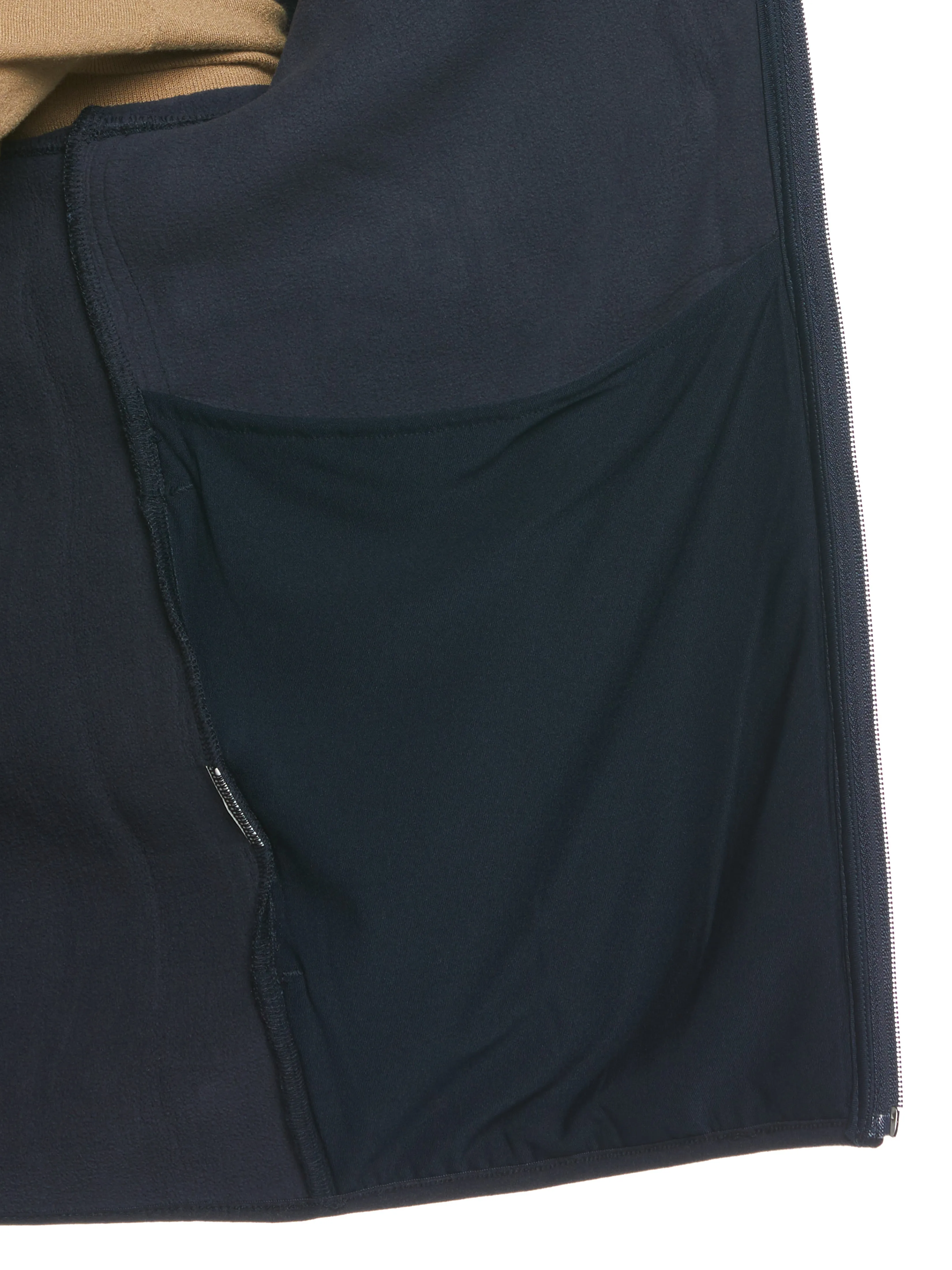 Heathered Full Zip Mock Neck Fleece Jacket sold by Perry Ellis product image thumbnail 3