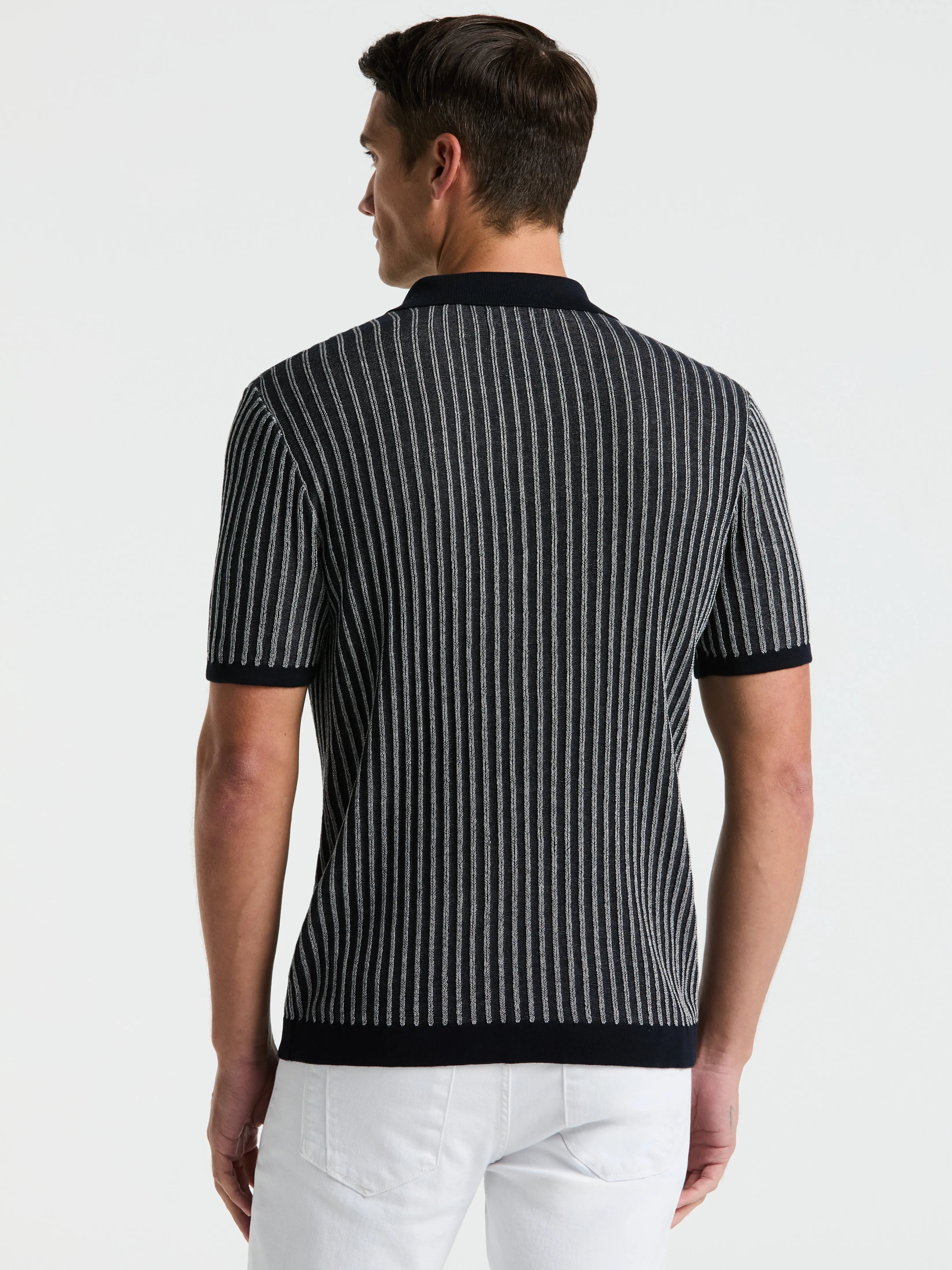 Striped Polo Sweater sold by Perry Ellis