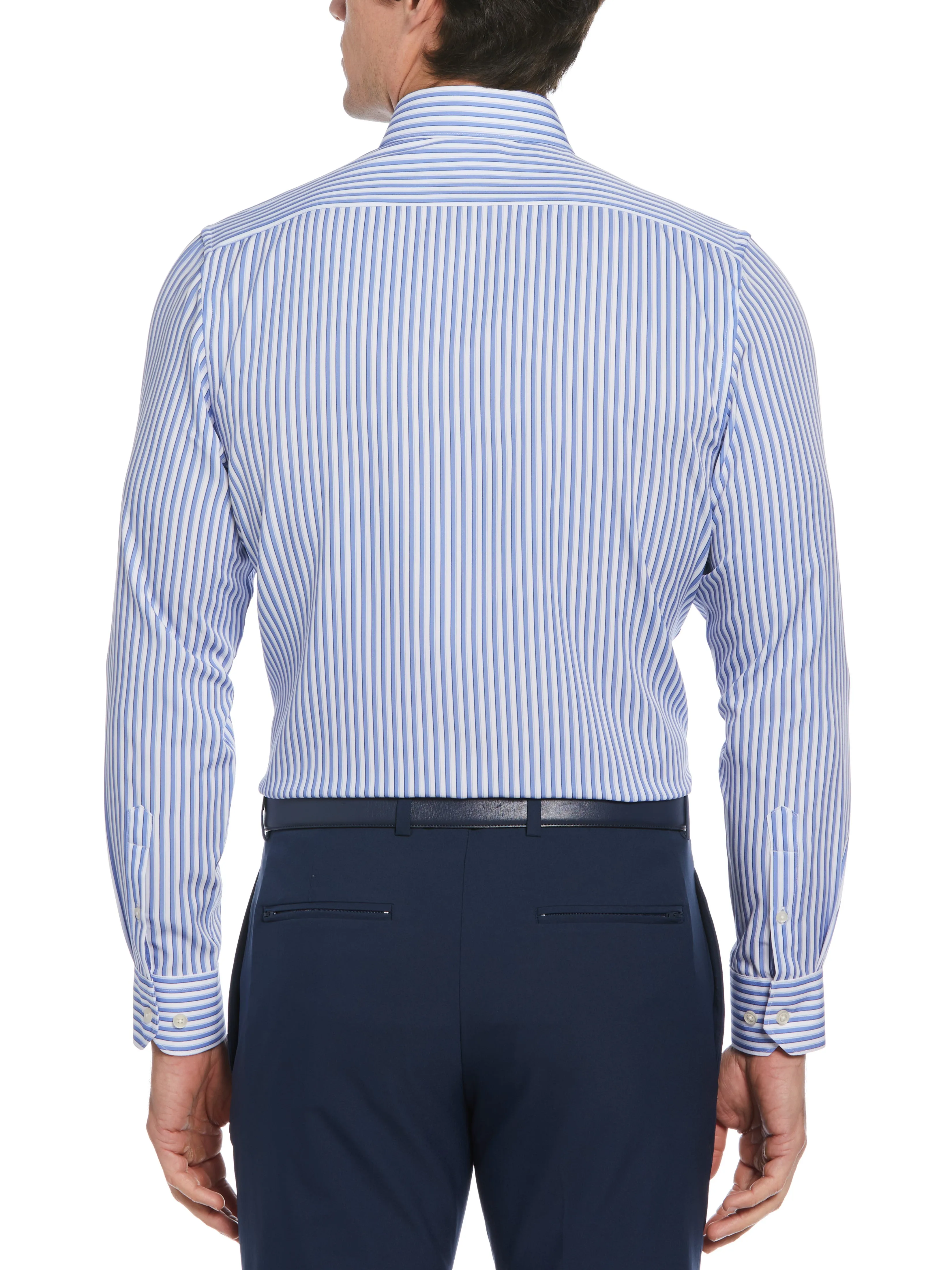 Slim Fit Total Stretch Striped Print Dress Shirt sold by Perry Ellis product image thumbnail 2