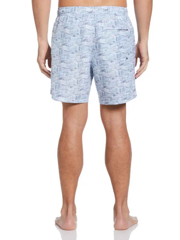 Striped Wave Swim Shorts sold by Perry Ellis