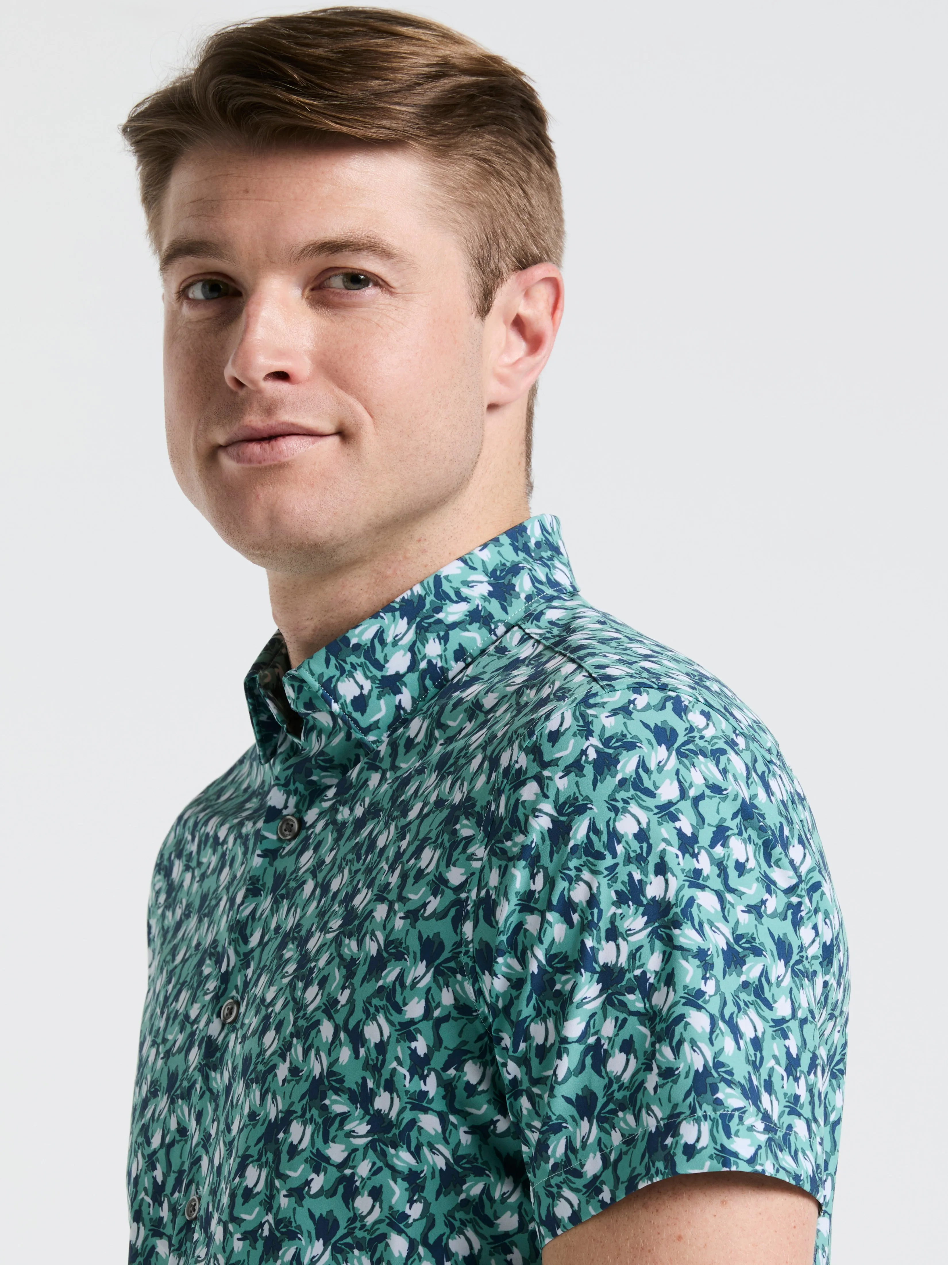 Slim Fit Floral Print Shirt sold by Perry Ellis product image thumbnail 3