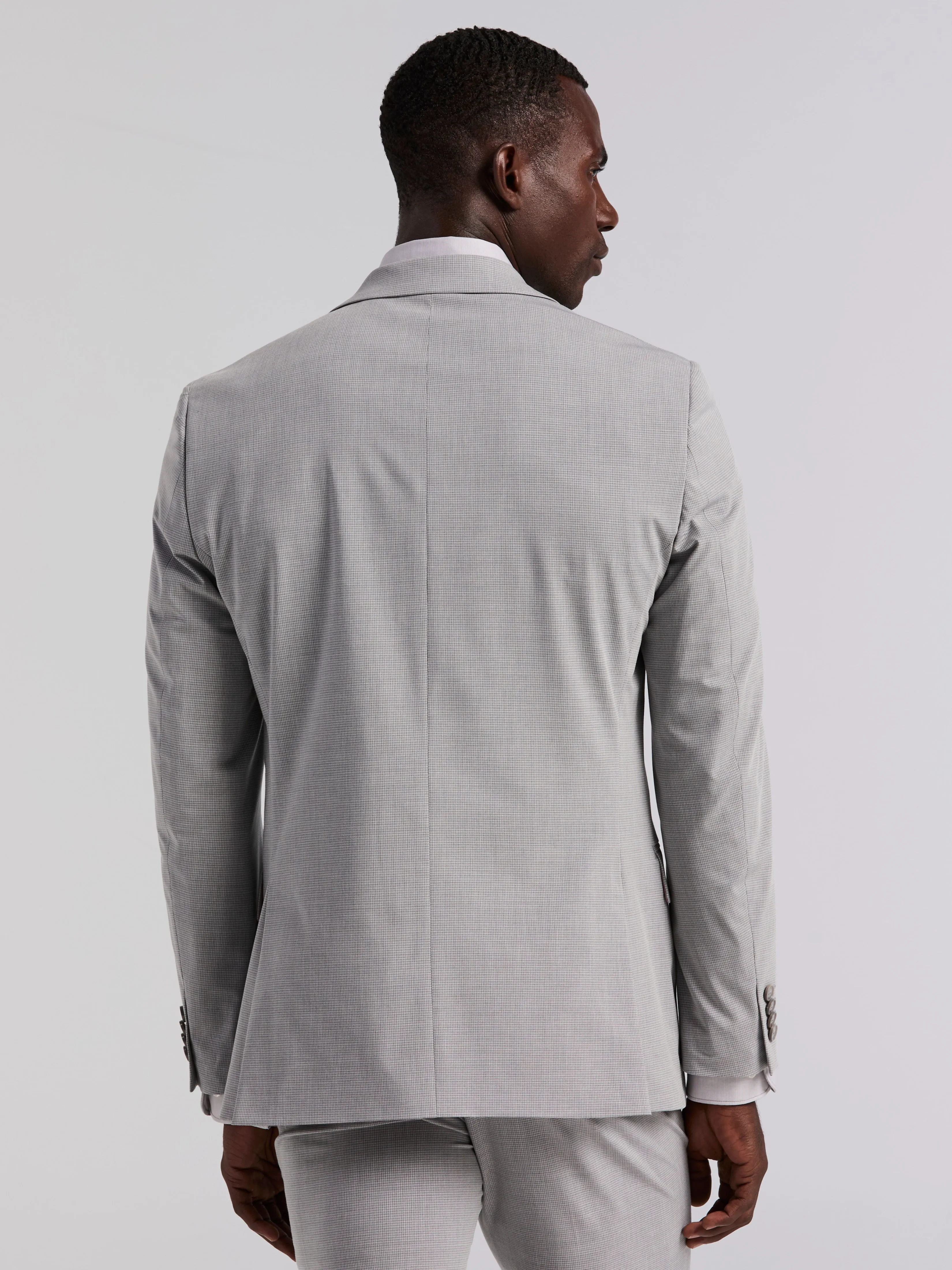 Slim Fit Mini Grid Pattern Suit Jacket sold by Perry Ellis product image thumbnail 5