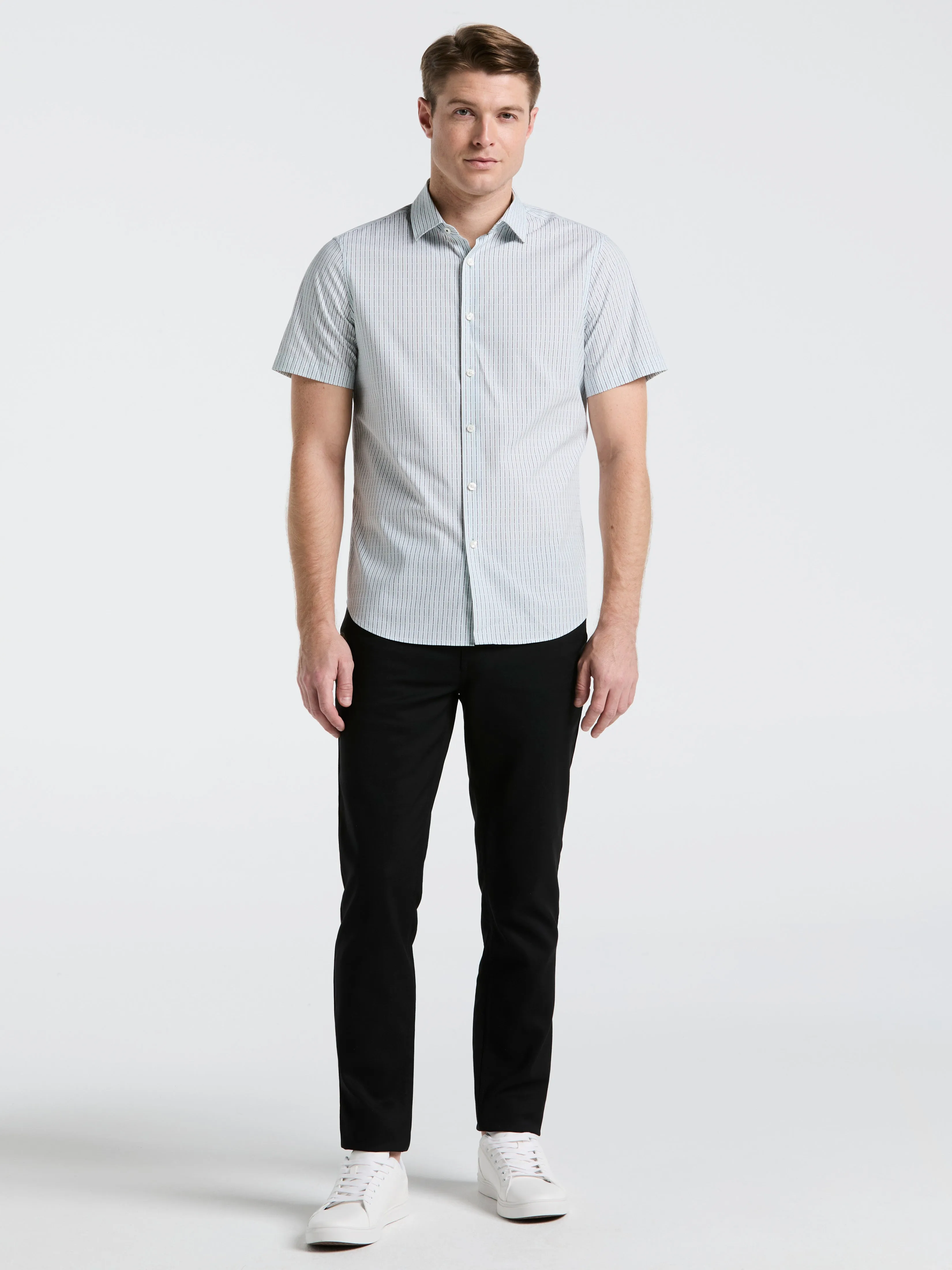 Cotton Dobby Stripe Shirt sold by Perry Ellis