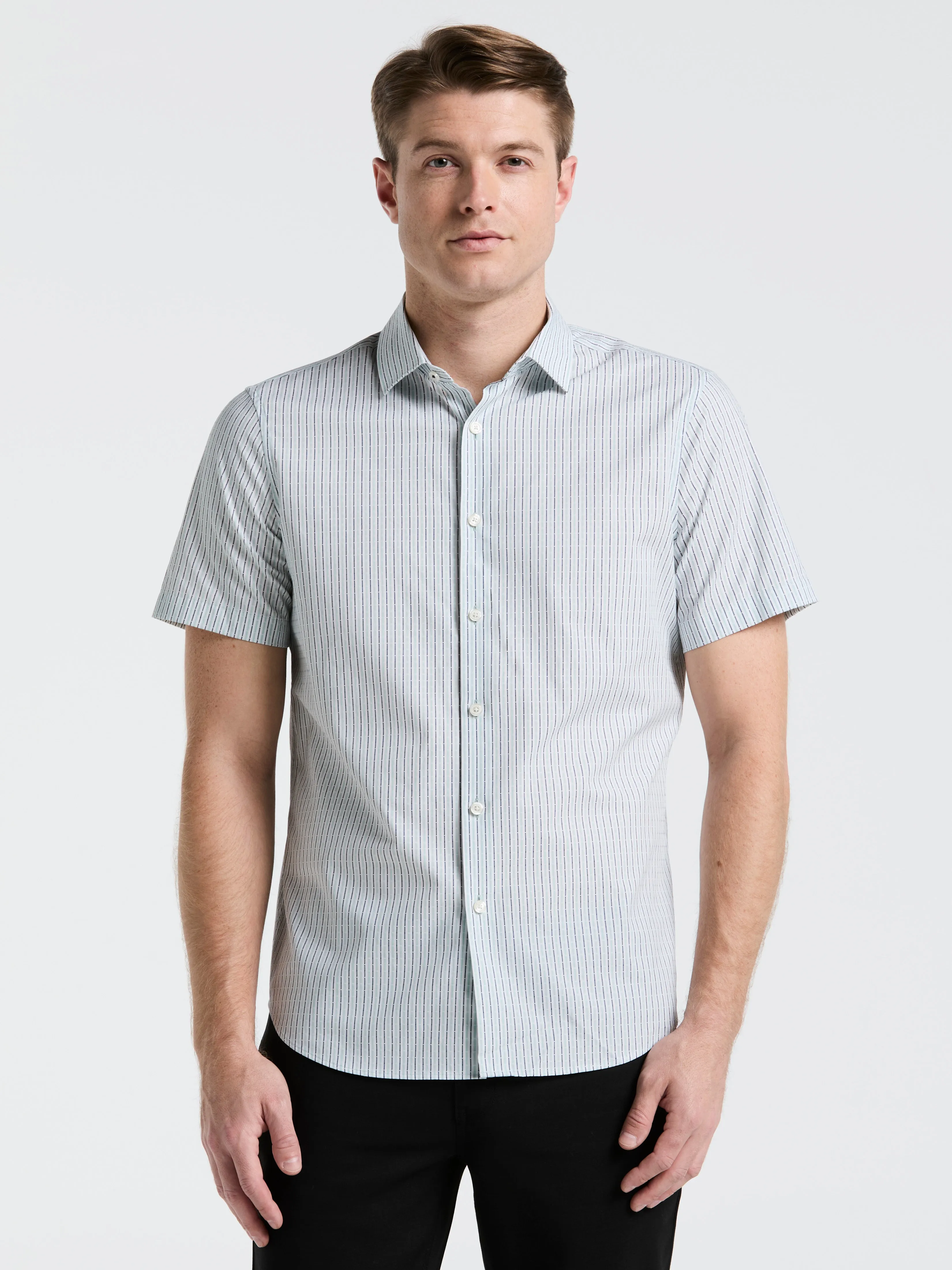 Cotton Dobby Stripe Shirt sold by Perry Ellis product image thumbnail 2