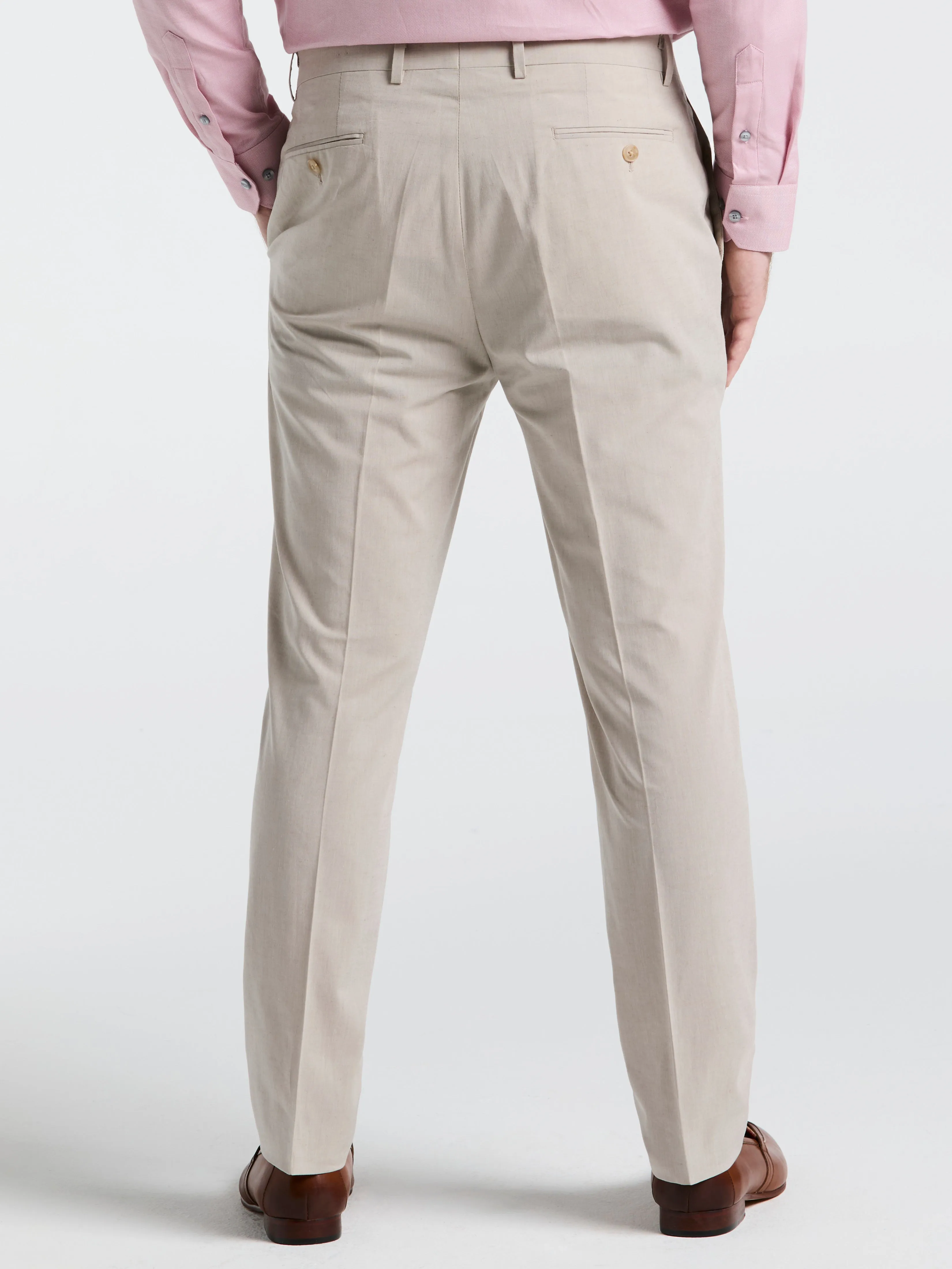 Slim Fit Solid Linen Blend Pant sold by Perry Ellis product image thumbnail 2