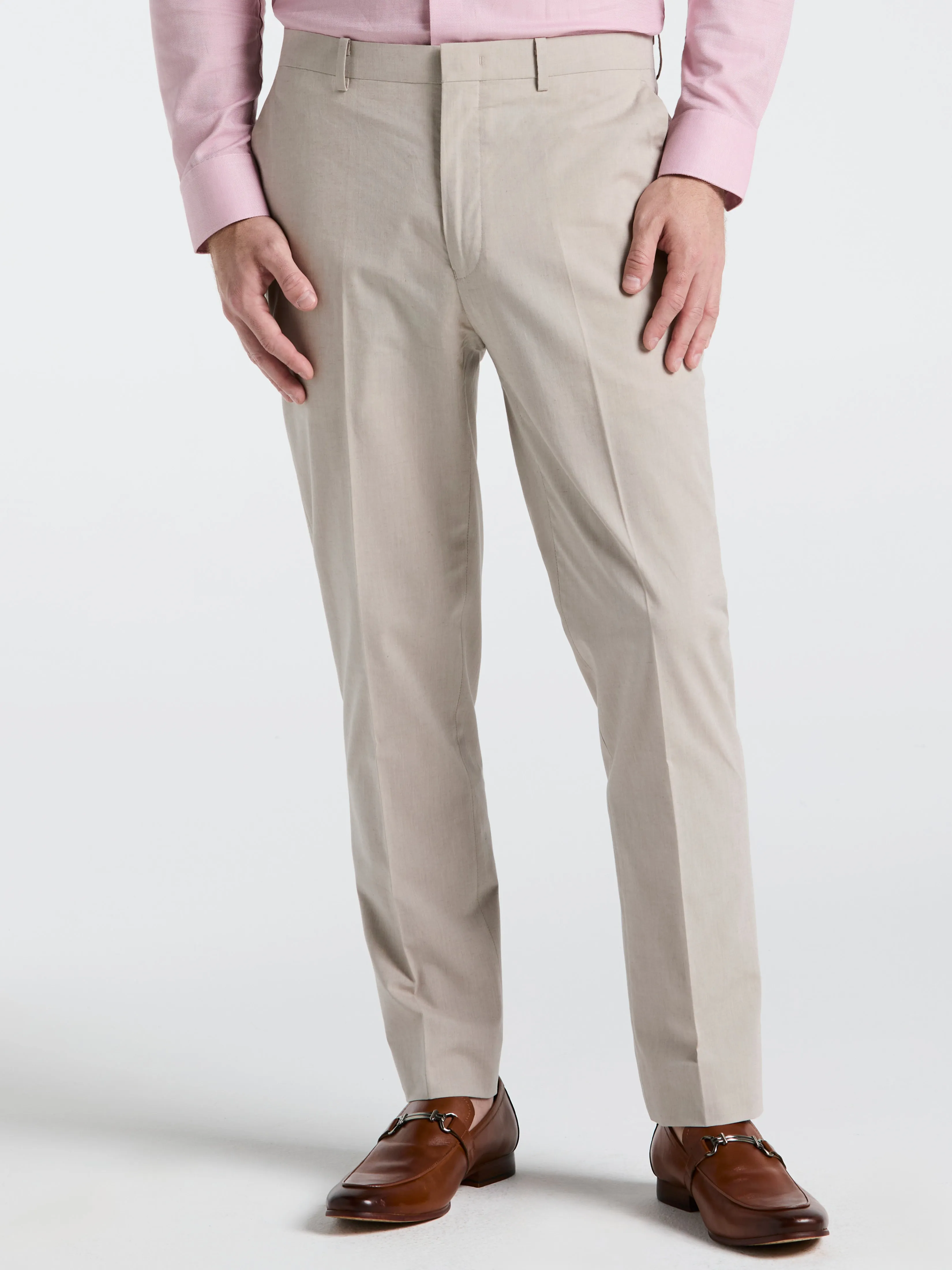 Slim Fit Solid Linen Blend Pant sold by Perry Ellis