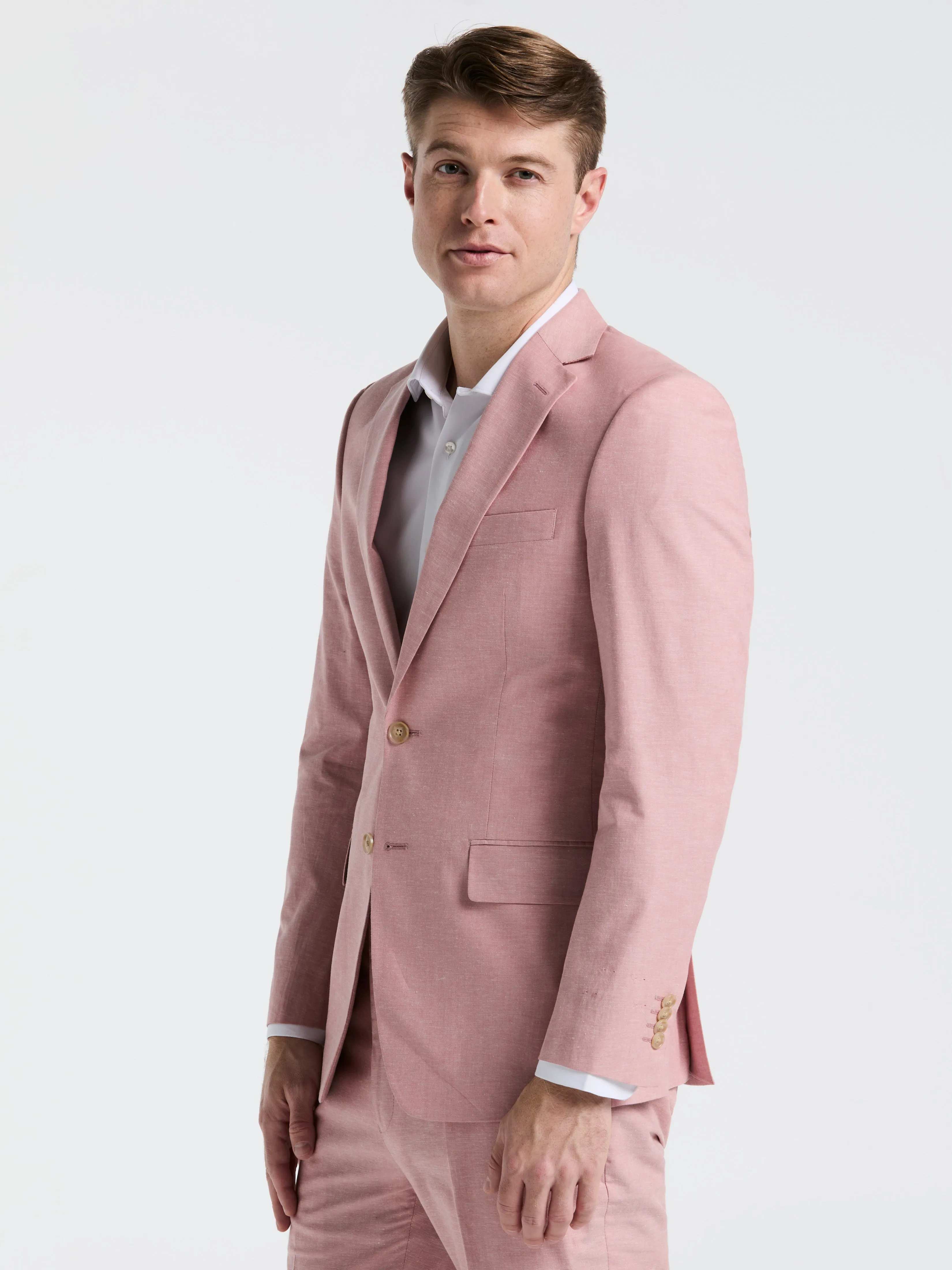 Slim Fit Solid Linen Blend Suit Jacket sold by Perry Ellis product image thumbnail 2