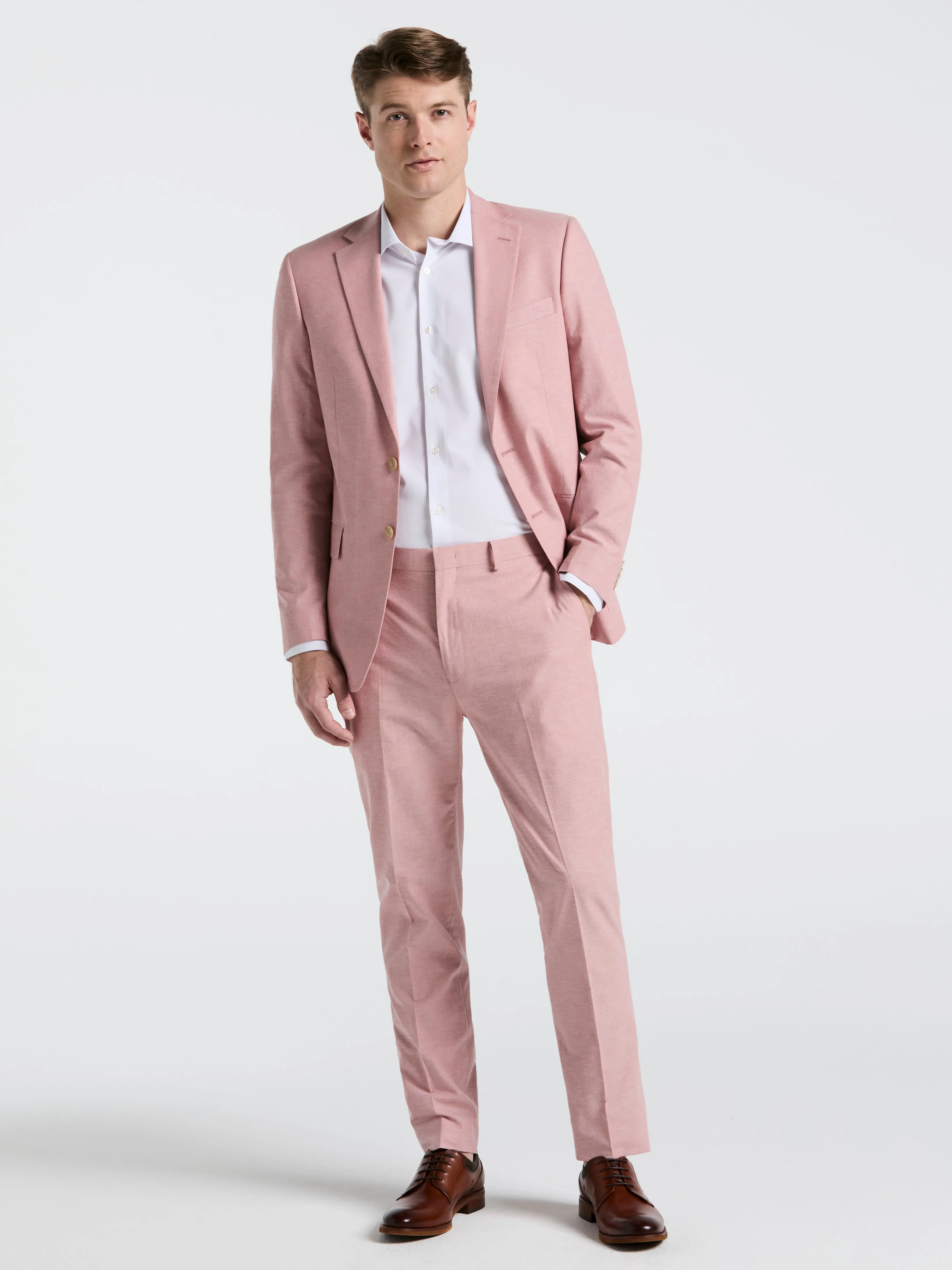 Slim Fit Solid Linen Blend Suit Jacket sold by Perry Ellis