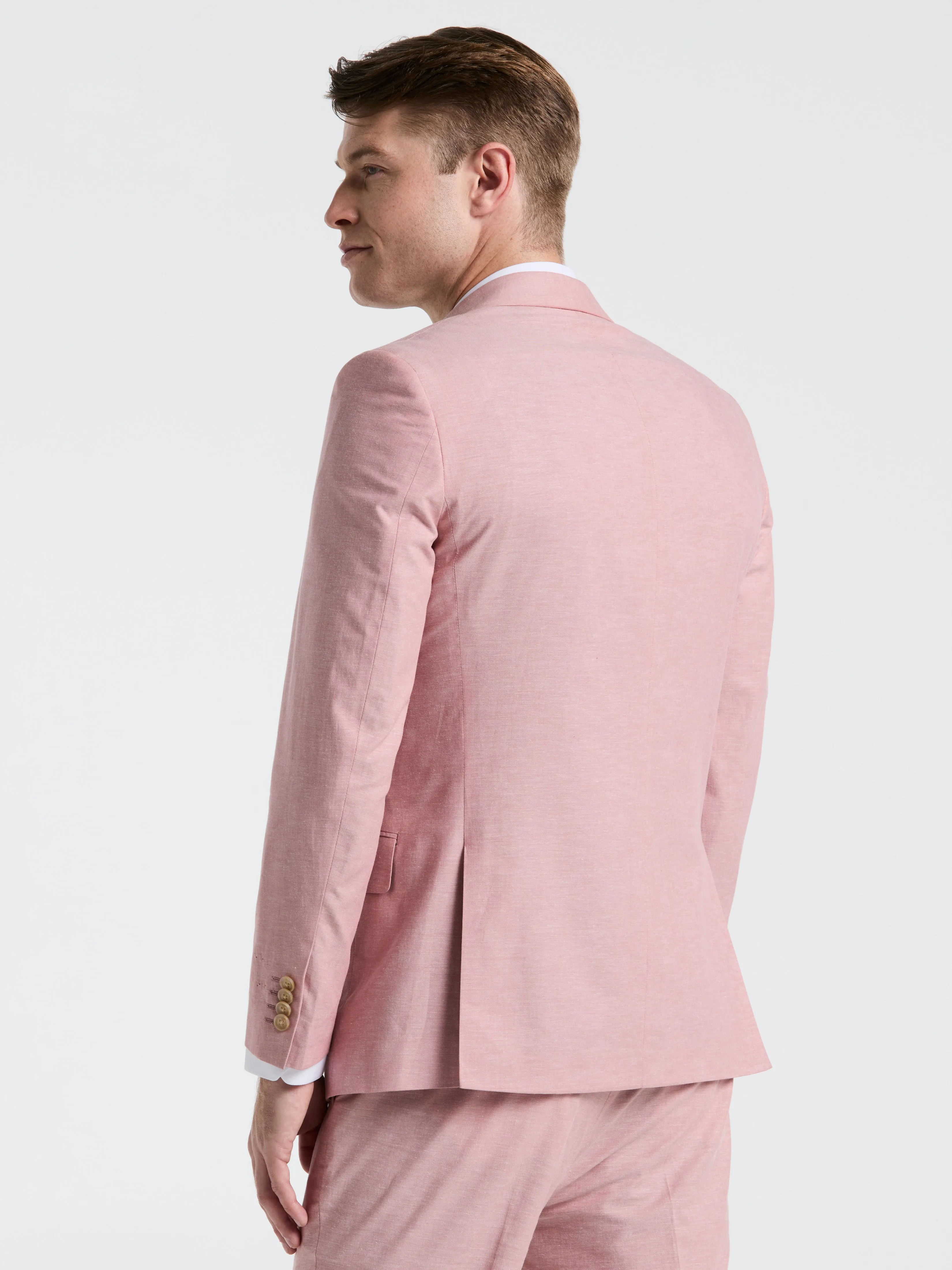 Slim Fit Solid Linen Blend Suit Jacket sold by Perry Ellis product image thumbnail 4