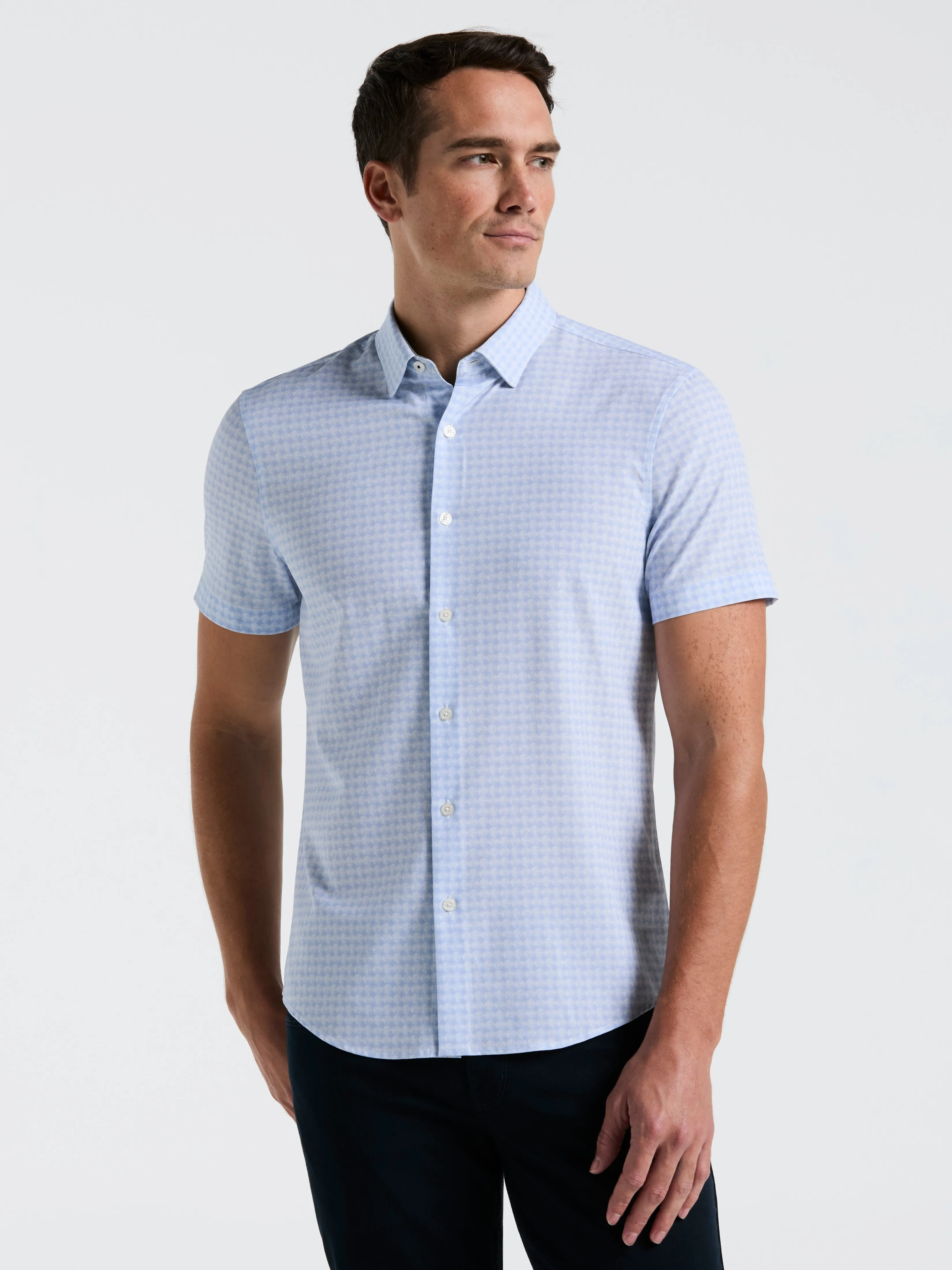 Textured Dot Slim Fit Shirt sold by Perry Ellis product image thumbnail 3