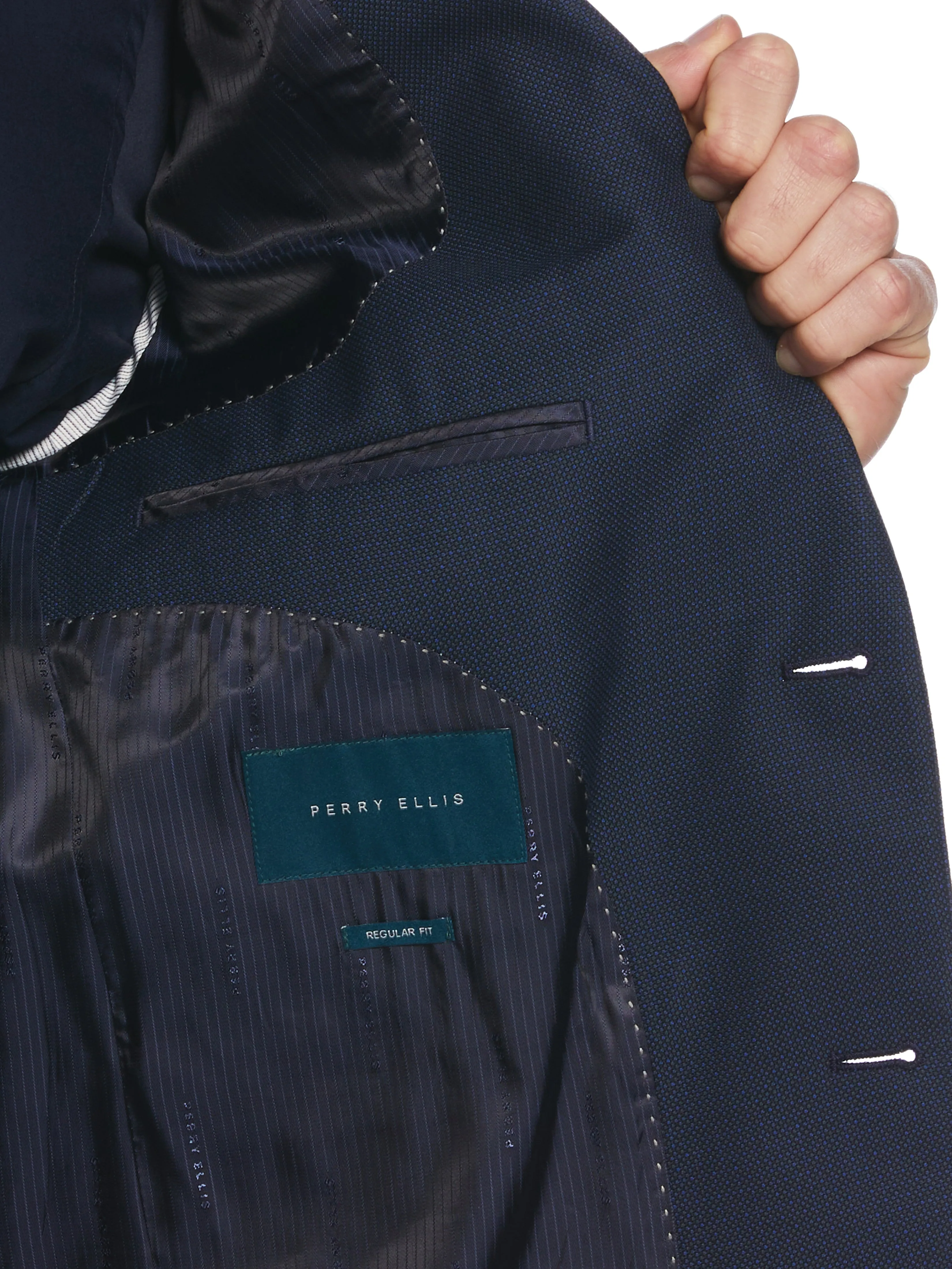 Performance Stretch Notched Lapel Suit Jacket sold by Perry Ellis product image thumbnail 5