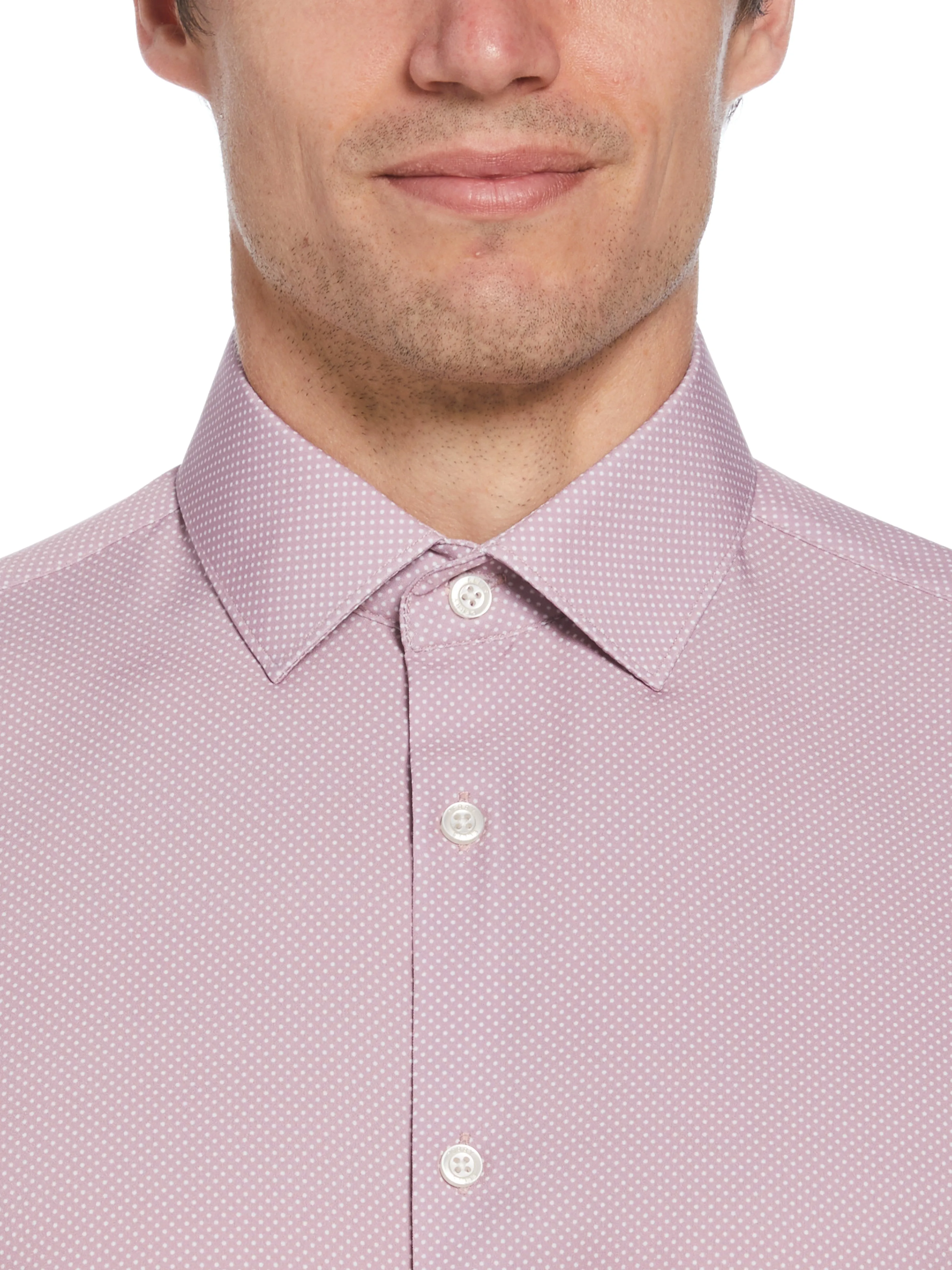 Slim Fit Total Stretch Dot Dress Shirt sold by Perry Ellis product image thumbnail 3
