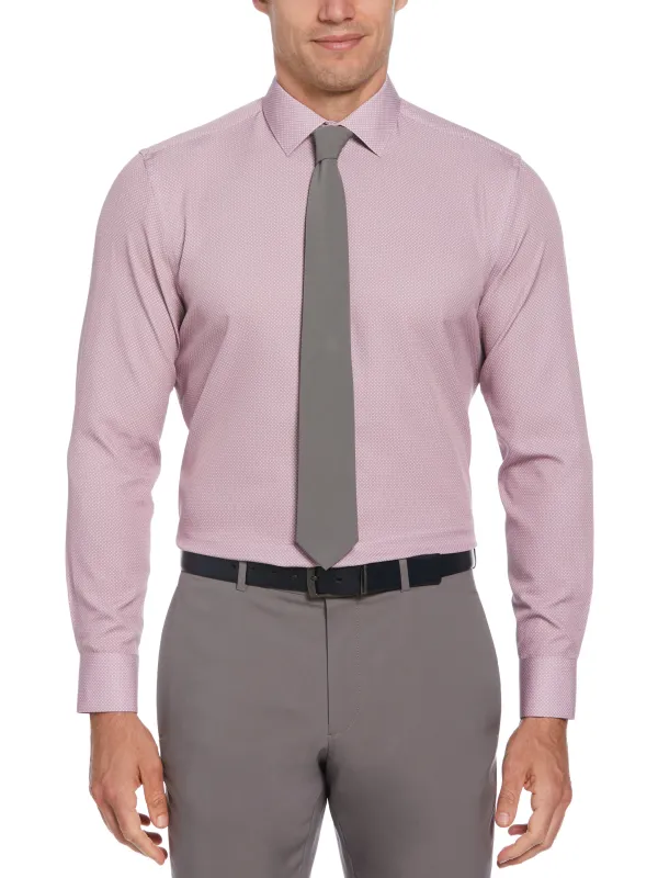 Slim Fit Total Stretch Dot Dress Shirt made by Perry Ellis