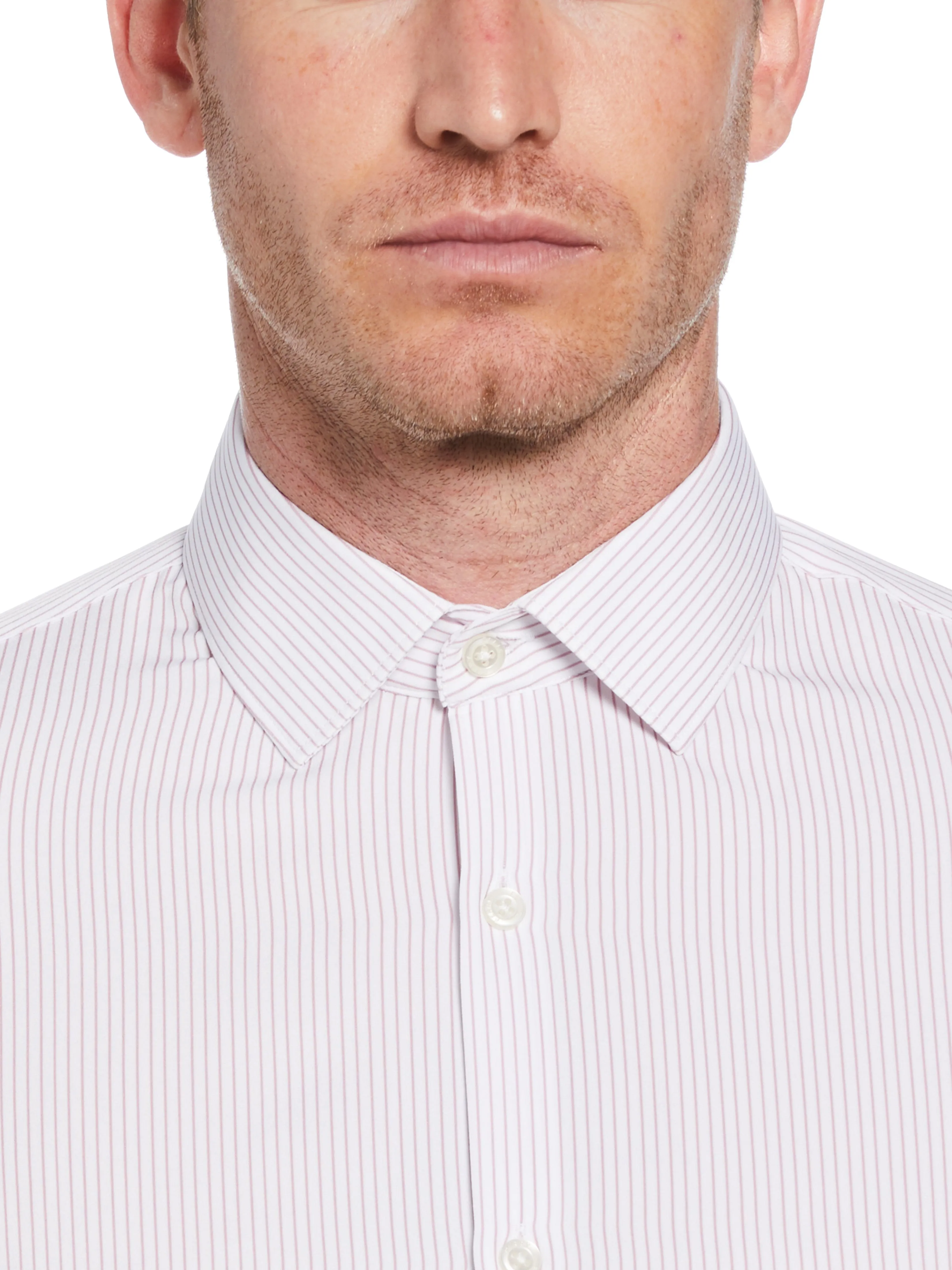 Total Stretch Pink Stripe Print Shirt sold by Perry Ellis product image thumbnail 2
