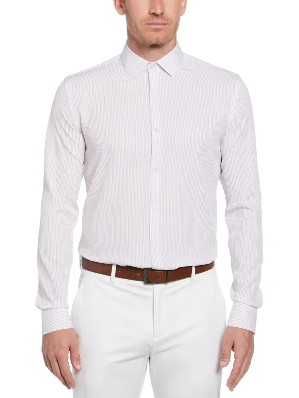 Total Stretch Pink Stripe Print Shirt sold by Perry Ellis
