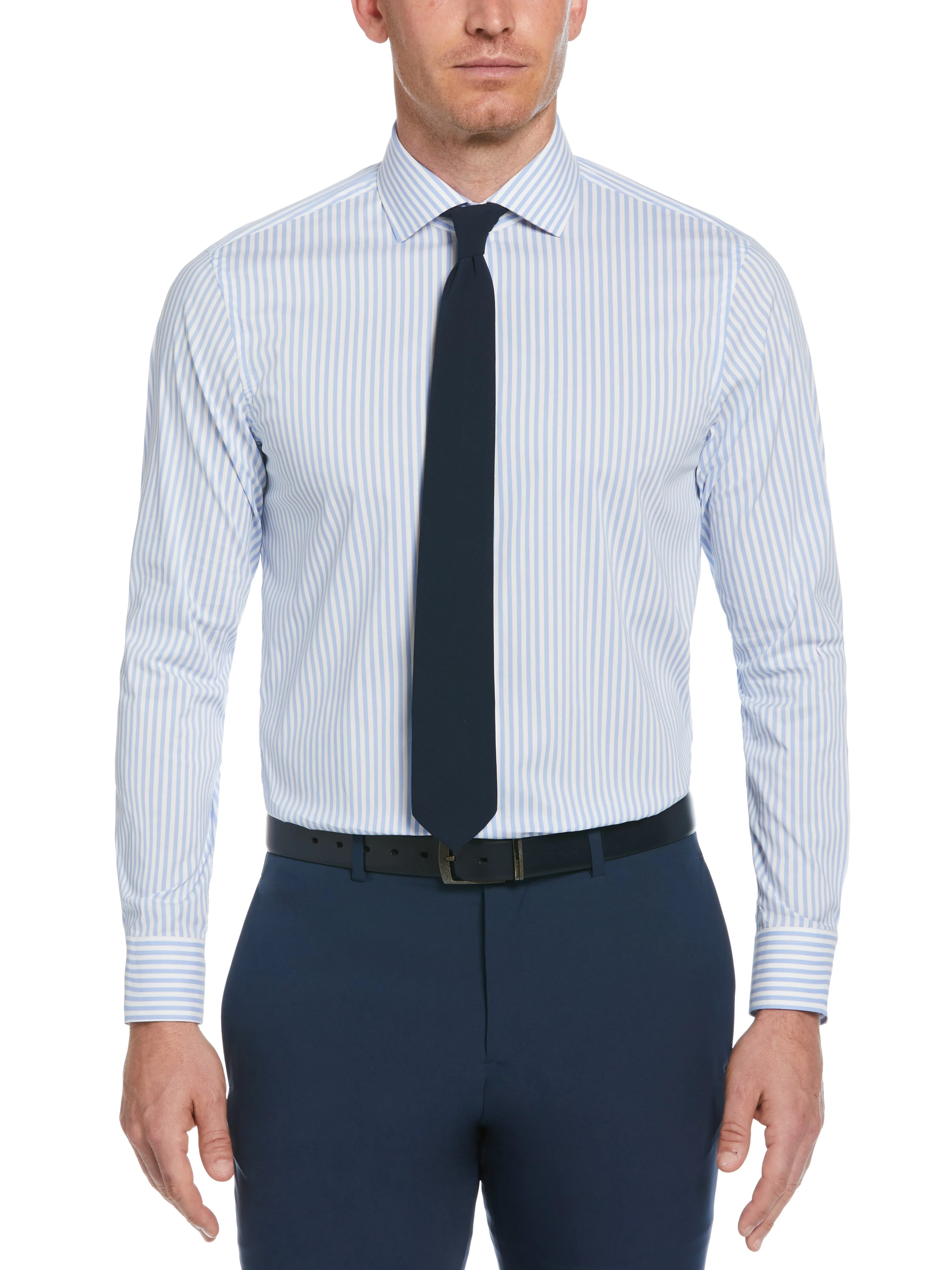 Slim Fit Striped Print Dress Shirt sold by Perry Ellis
