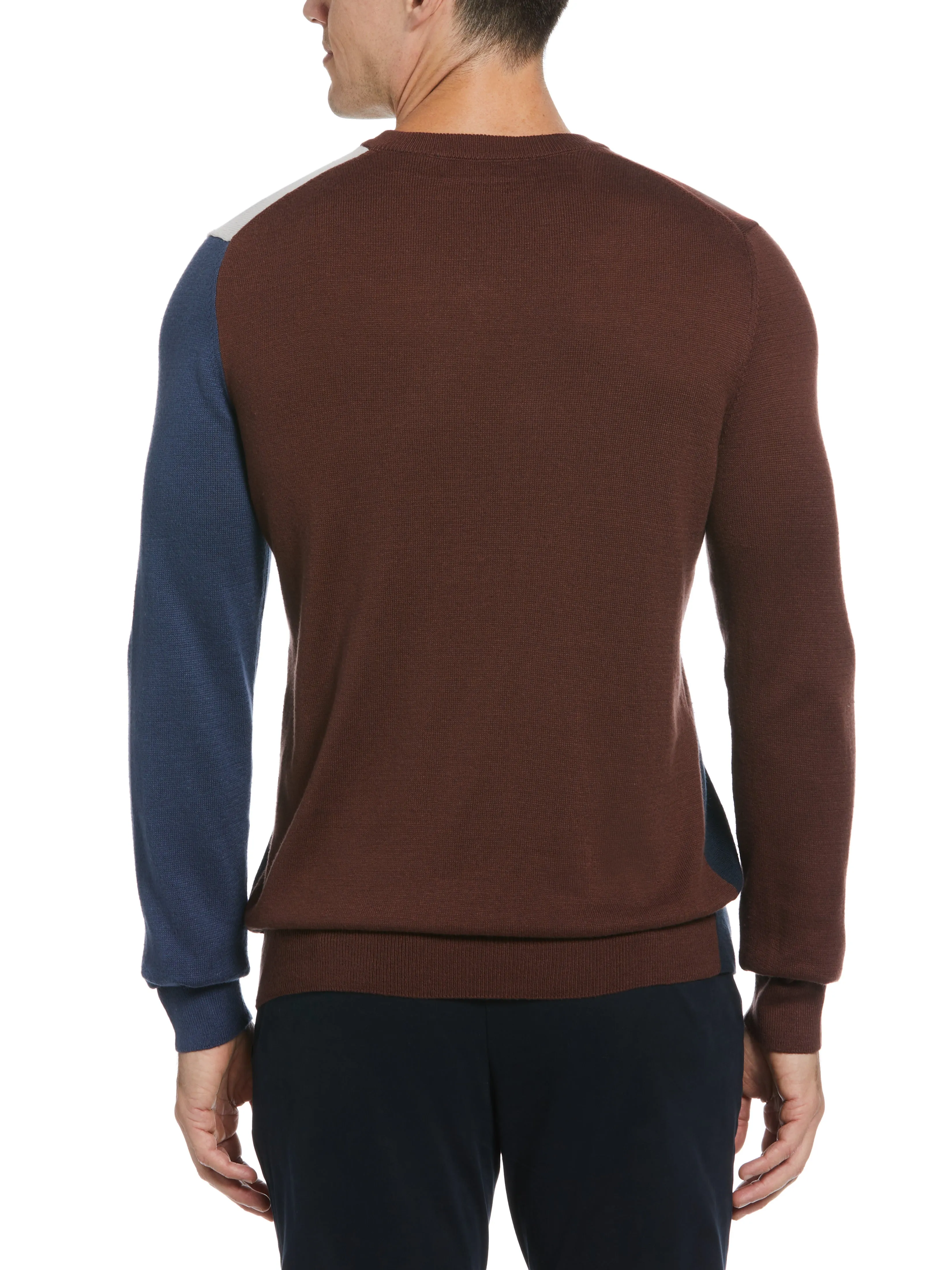 Color Block V-Neck Sweater sold by Perry Ellis product image thumbnail 2