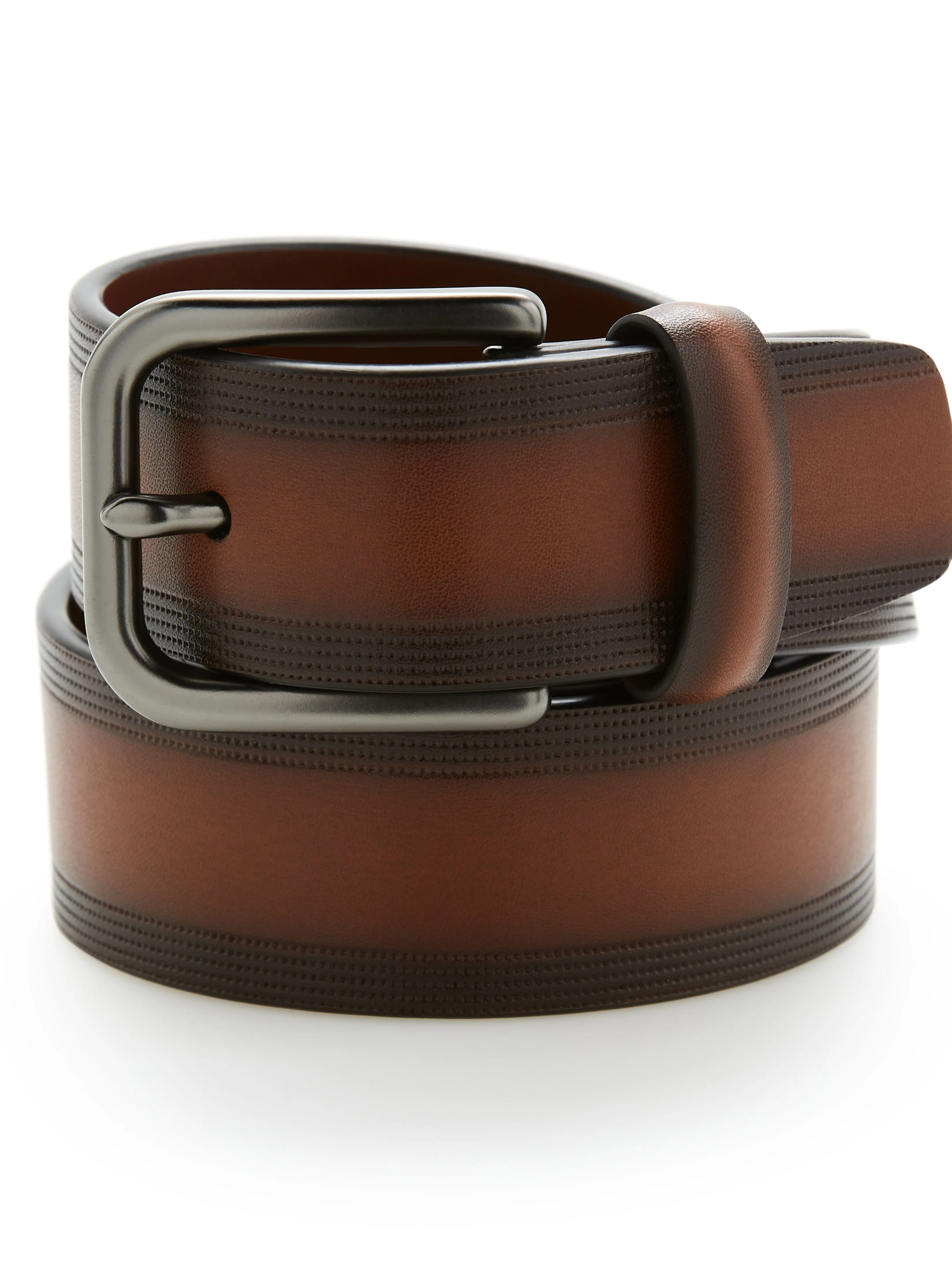 Casual Leather Belt with Embossed Pattern sold by Perry Ellis