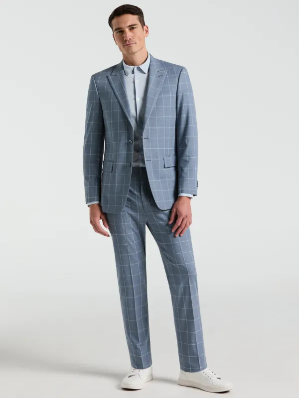 Slim Fit Windowpane Pattern Suit Pant sold by Perry Ellis