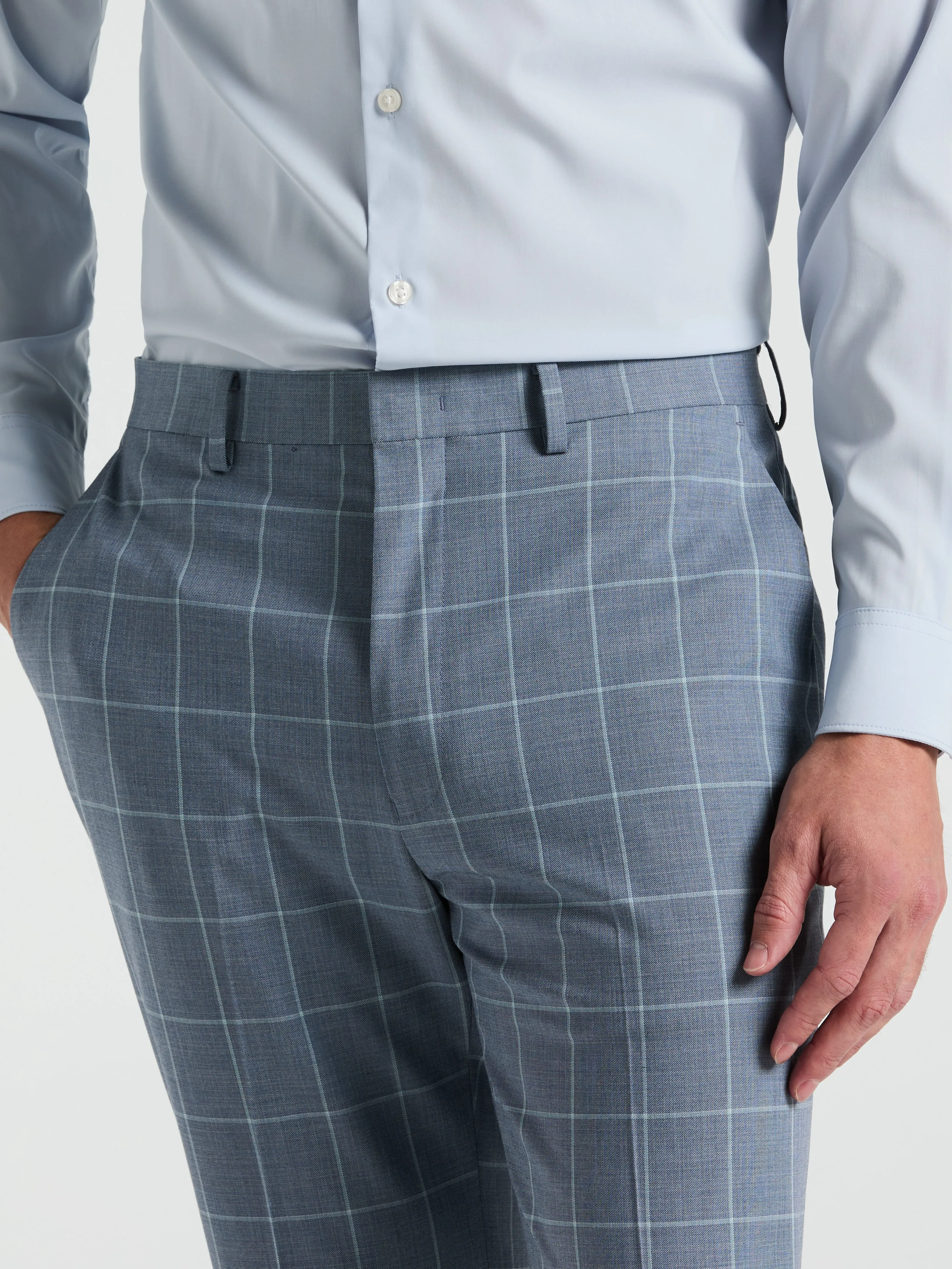 Slim Fit Windowpane Pattern Suit Pant sold by Perry Ellis product image thumbnail 2