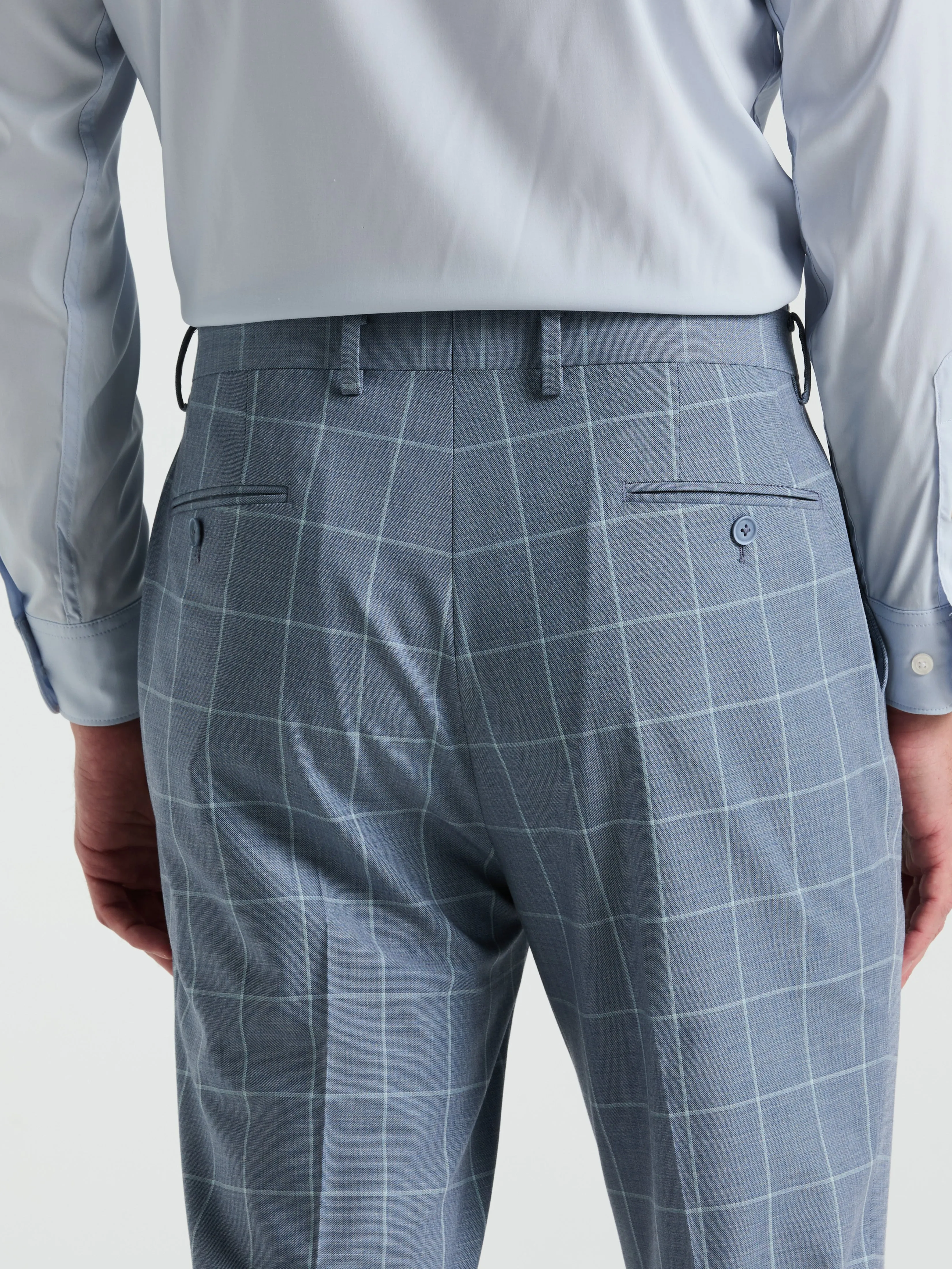 Slim Fit Windowpane Pattern Suit Pant sold by Perry Ellis product image thumbnail 3