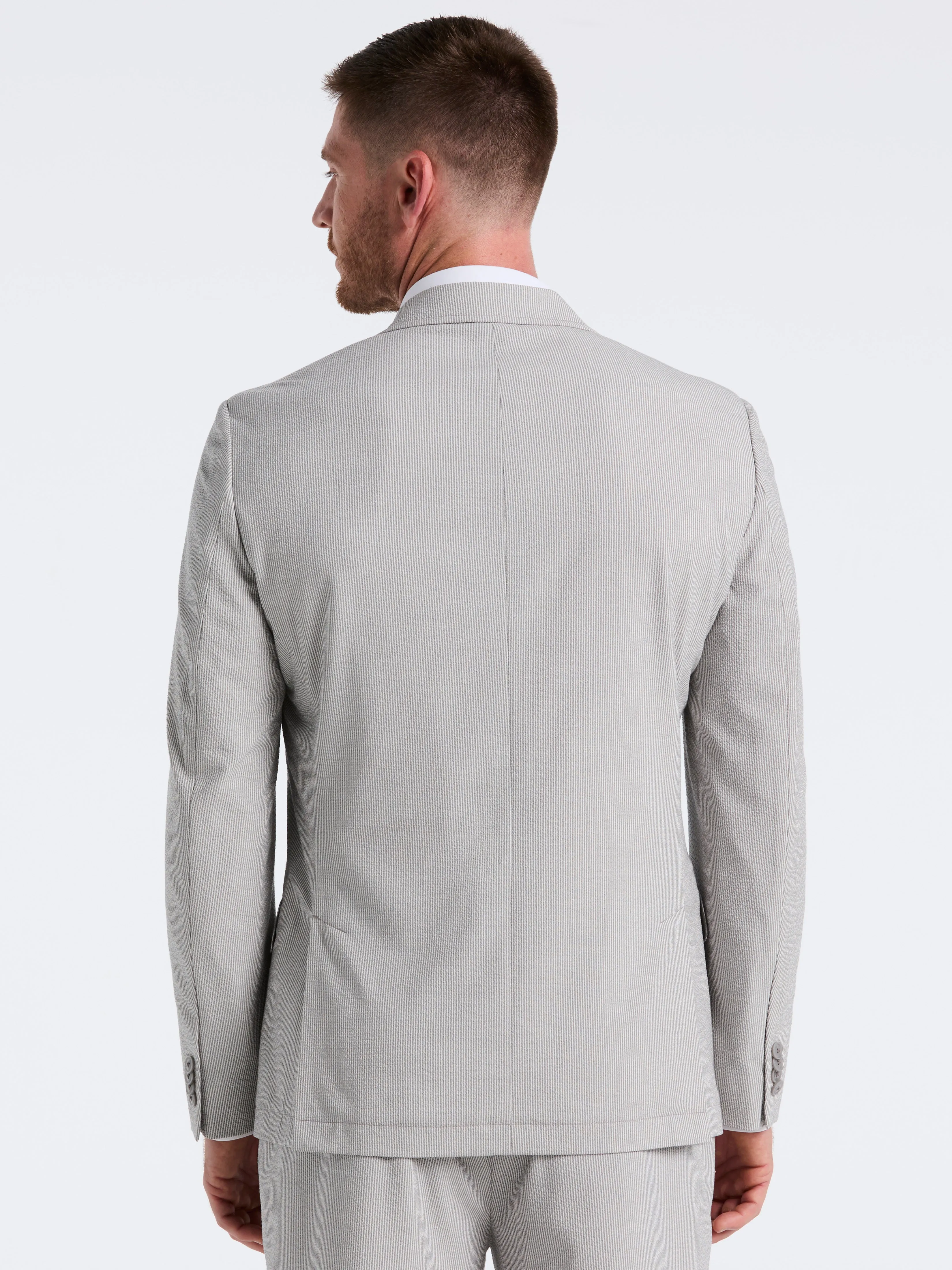 Slim Fit Seersucker Stripe Suit Jacket sold by Perry Ellis product image thumbnail 2
