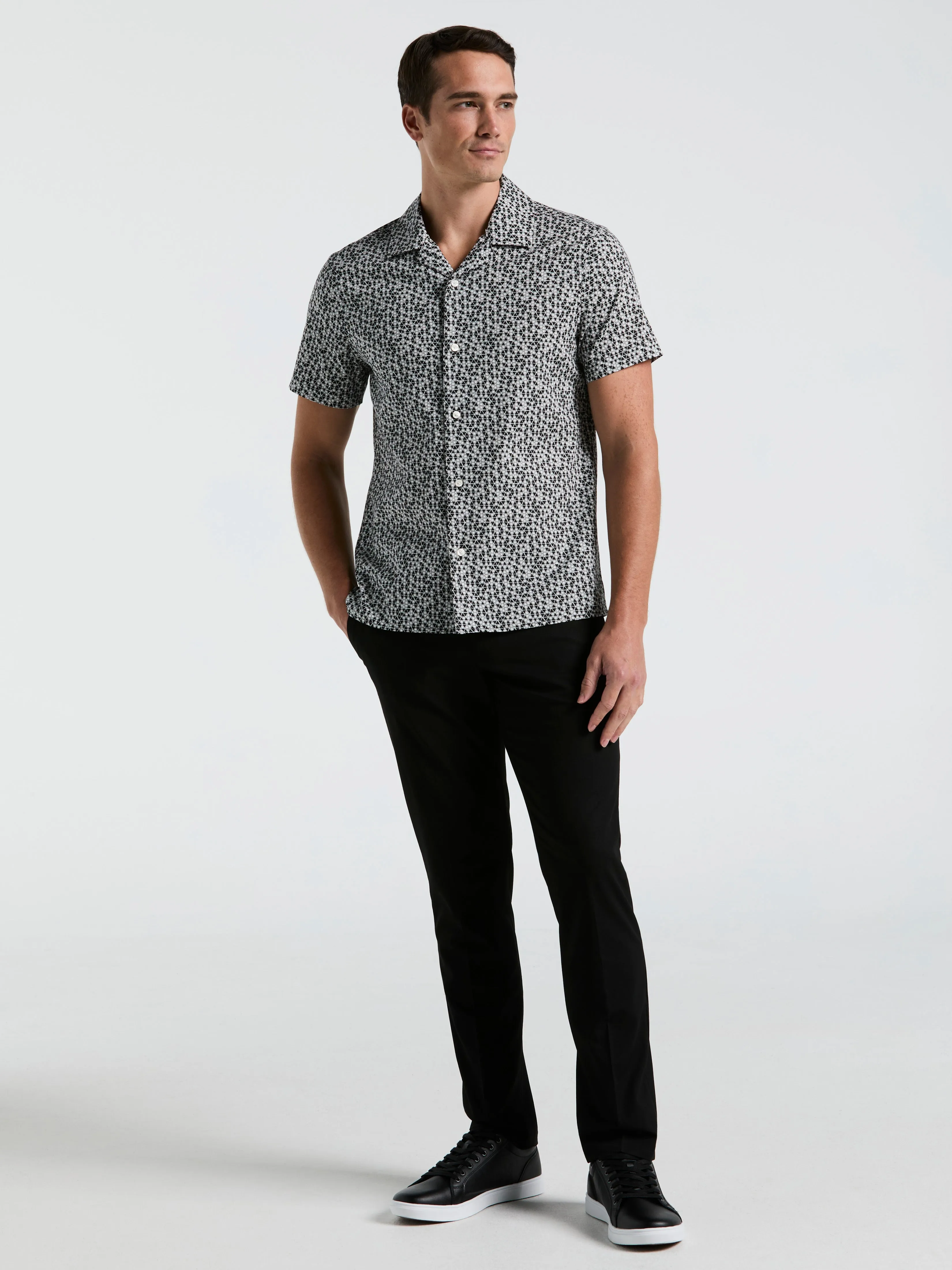 Triangle Geo Print Shirt sold by Perry Ellis