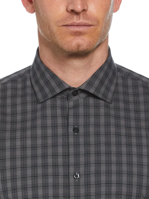 Slim Fit Tonal Checkered Button-Down Plaid Dress Shirt sold by Perry Ellis