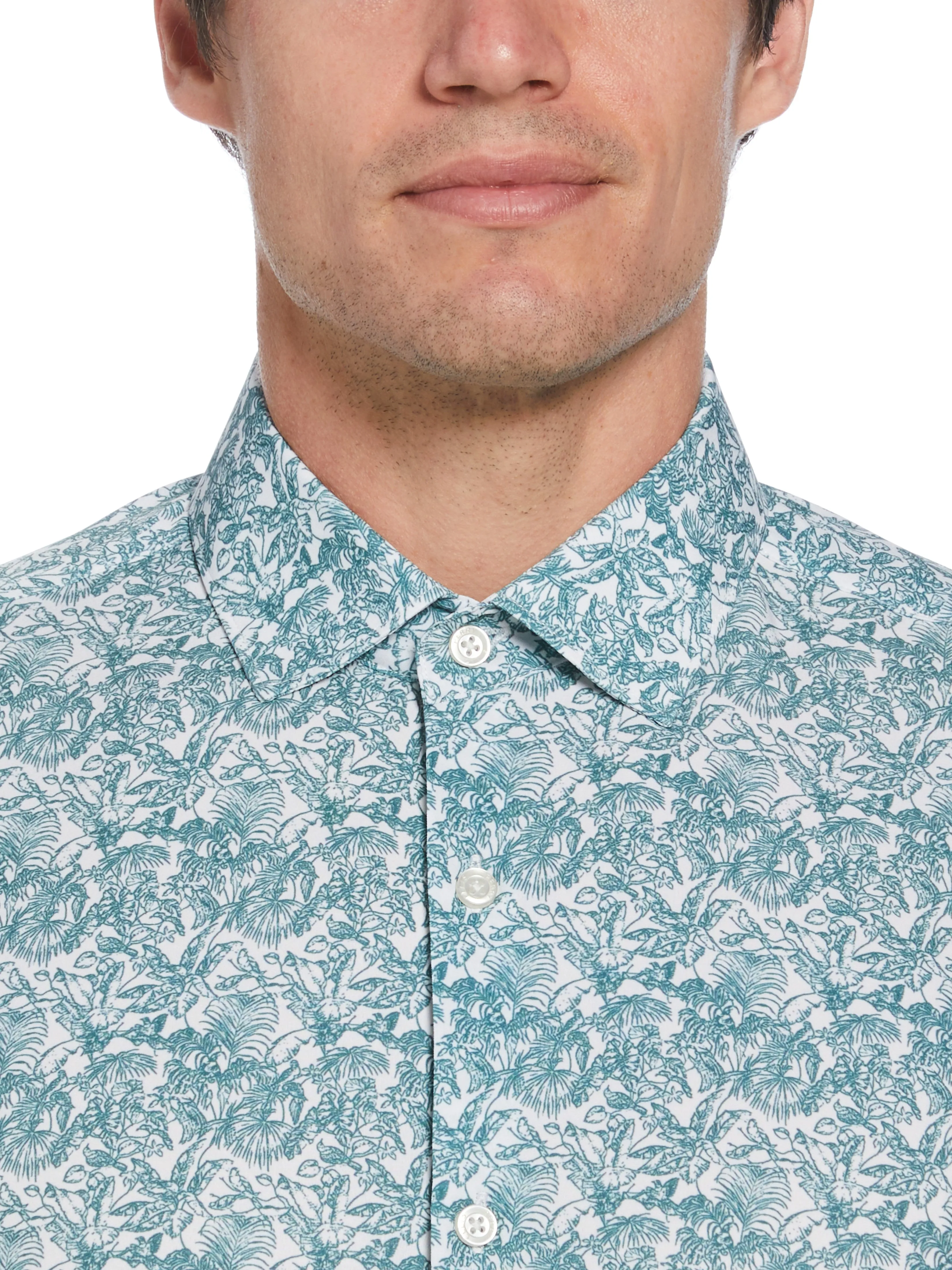 Slim Fit Total Stretch Floral Print Shirt sold by Perry Ellis product image thumbnail 3