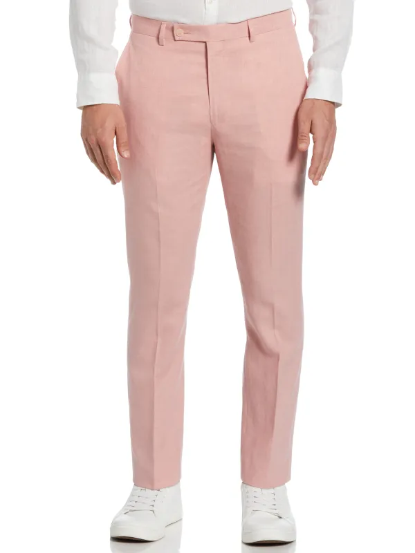 Slim Fit Linen Blend Suit Pant made by Perry Ellis