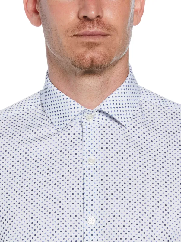 Slim Fit Stretch Button-Down Circle Print Dress Shirt sold by Perry Ellis