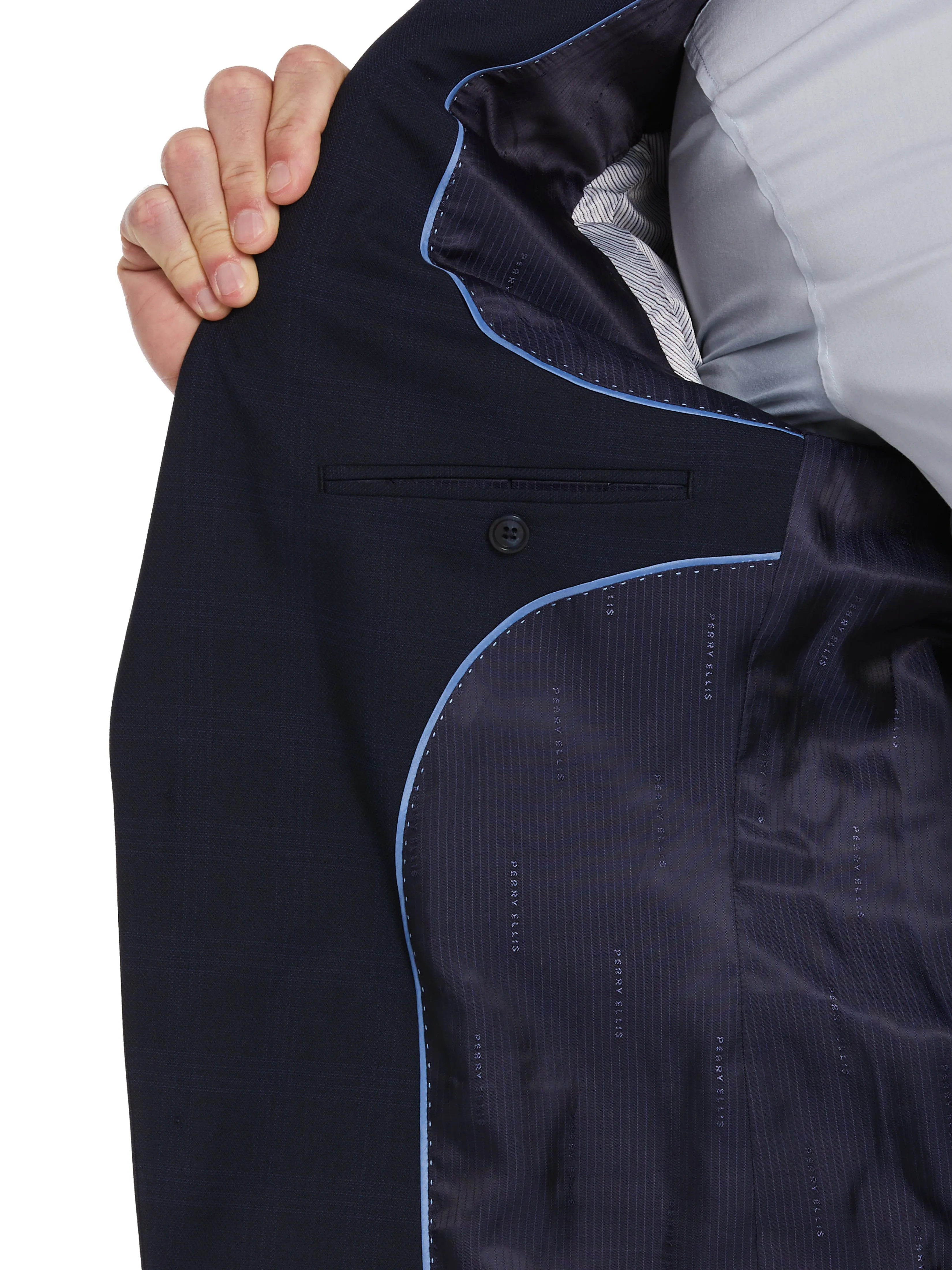 Slim Fit Plaid Suit Jacket sold by Perry Ellis product image thumbnail 5