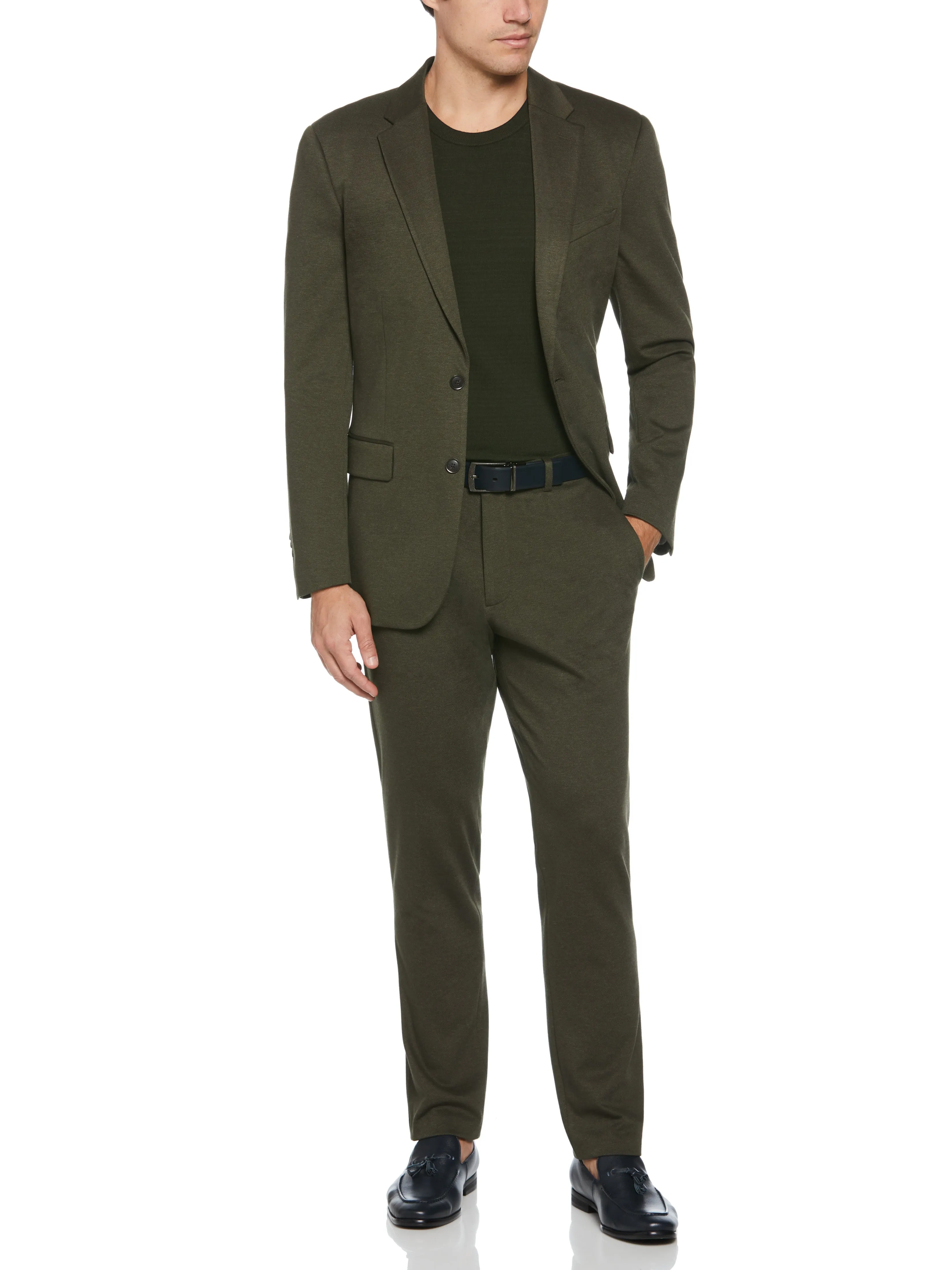 Slim Fit Two Tone Smart Knit Suit Jacket sold by Perry Ellis