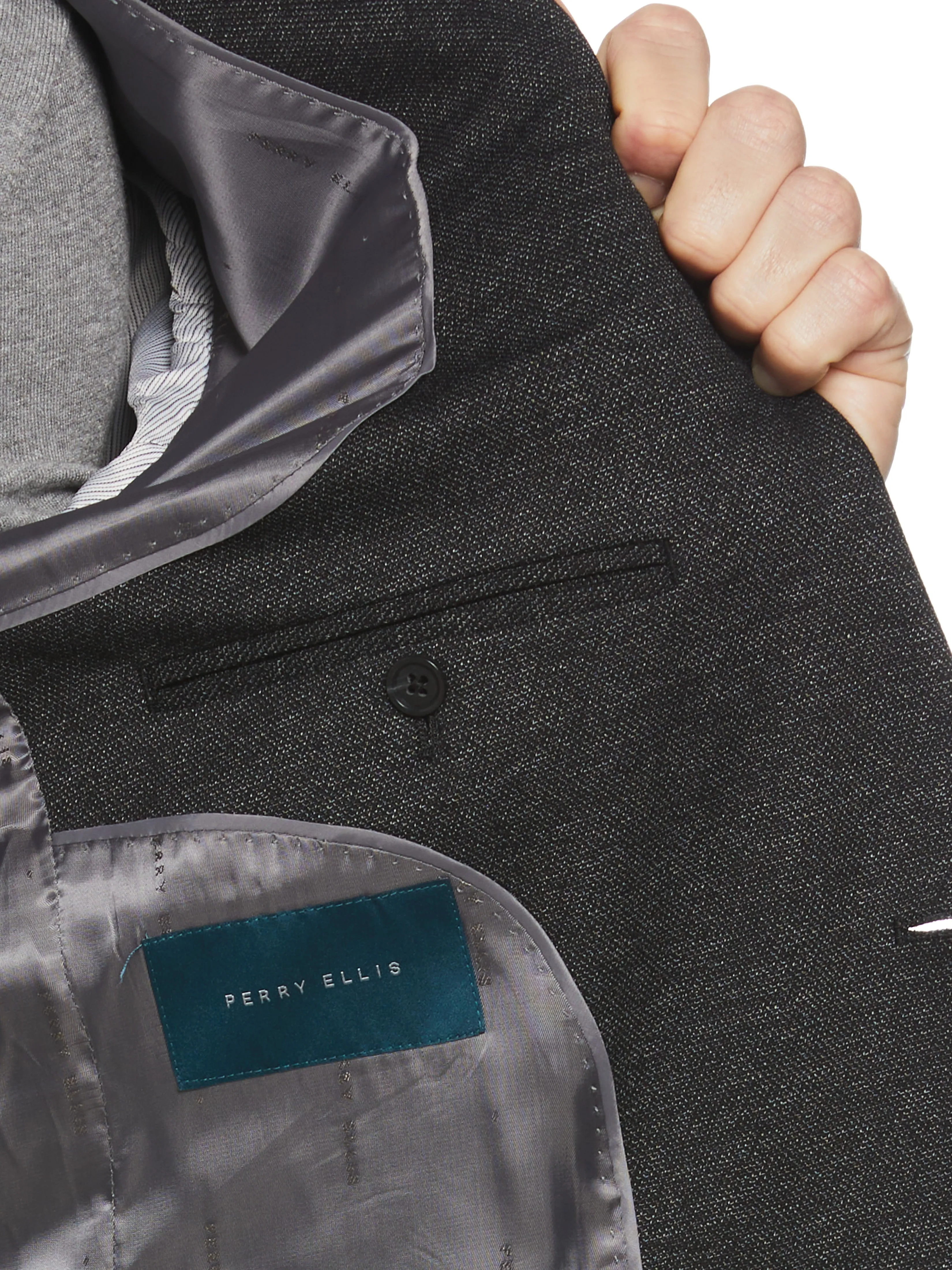 Slim Fit Two Tone Smart Knit Suit Jacket sold by Perry Ellis product image thumbnail 5