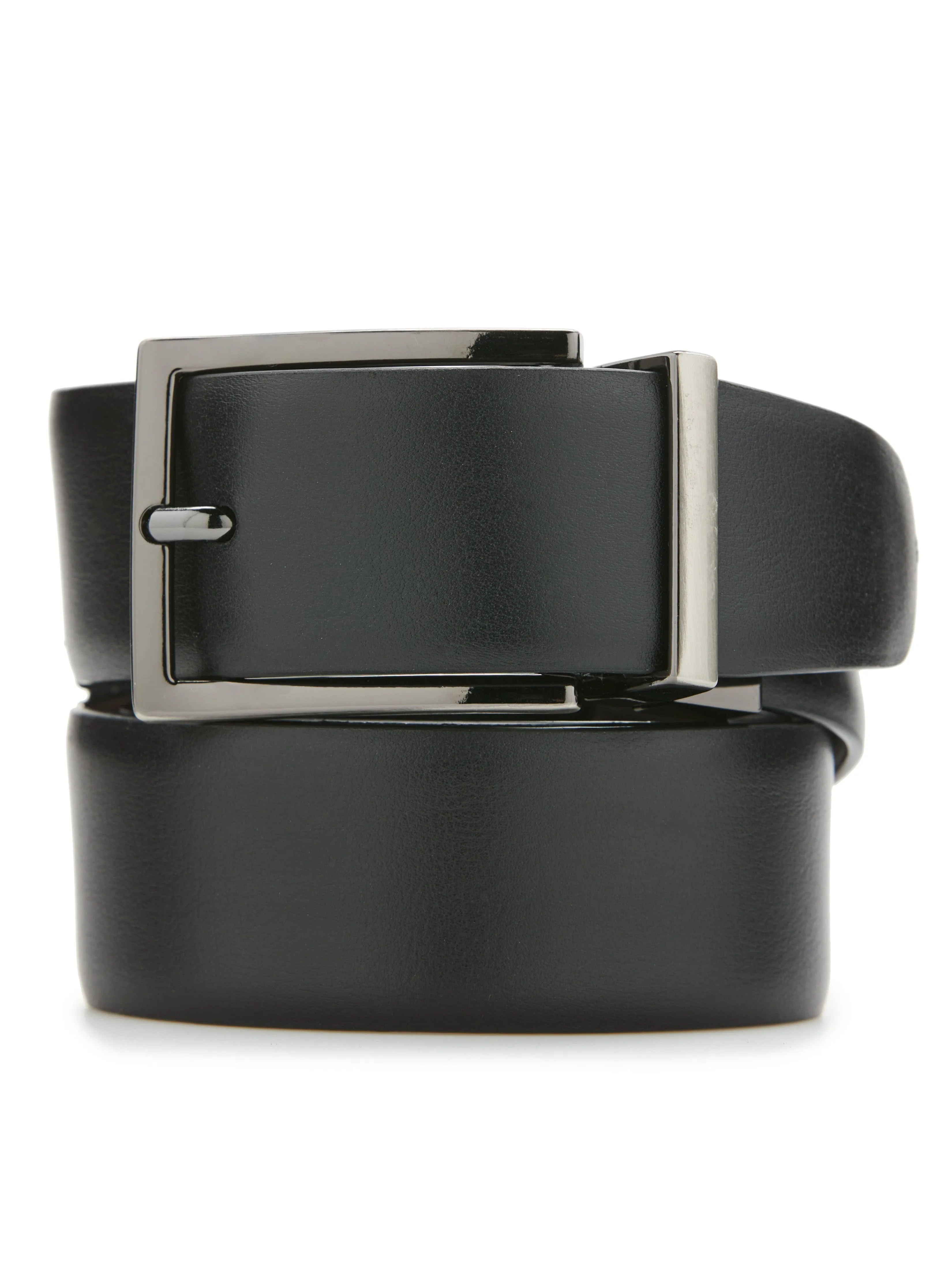 Wavy Black Leather Belt sold by Perry Ellis