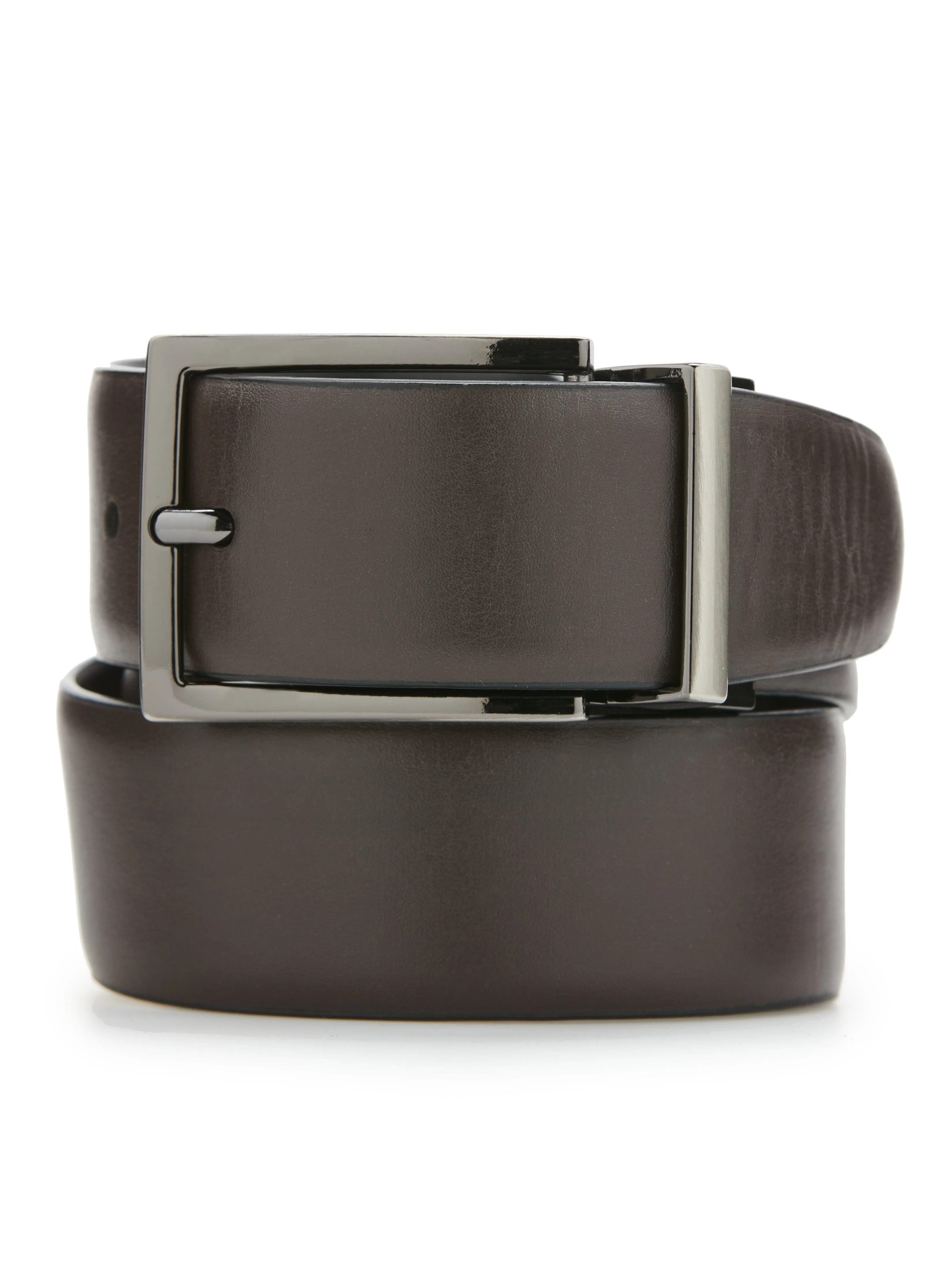 Wavy Black Leather Belt sold by Perry Ellis product image thumbnail 2
