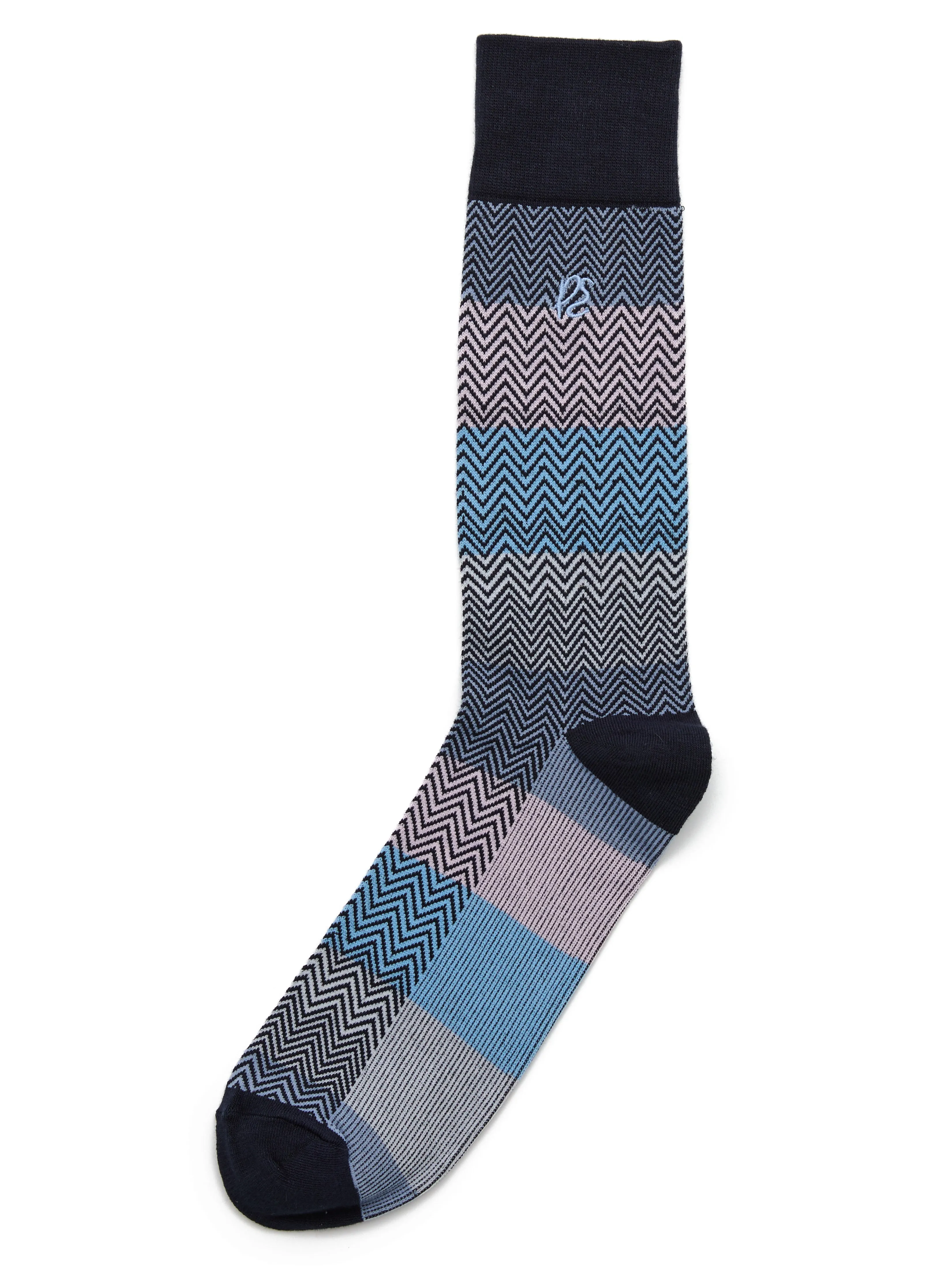 Multi Colored Herringbone Logo Socks sold by Perry Ellis