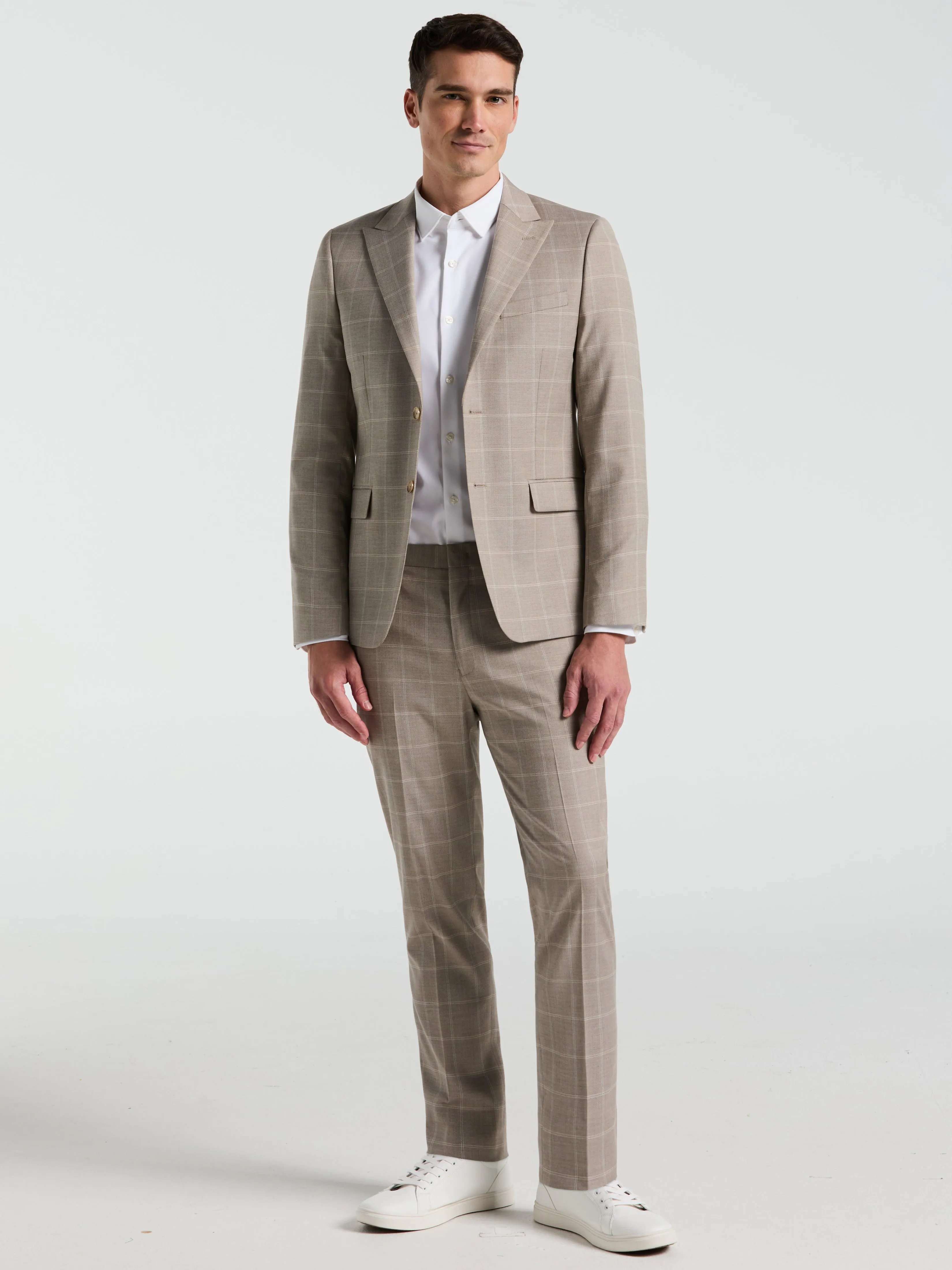 Skinny Fit Windowpane Pattern Suit Pant sold by Perry Ellis product image thumbnail 3