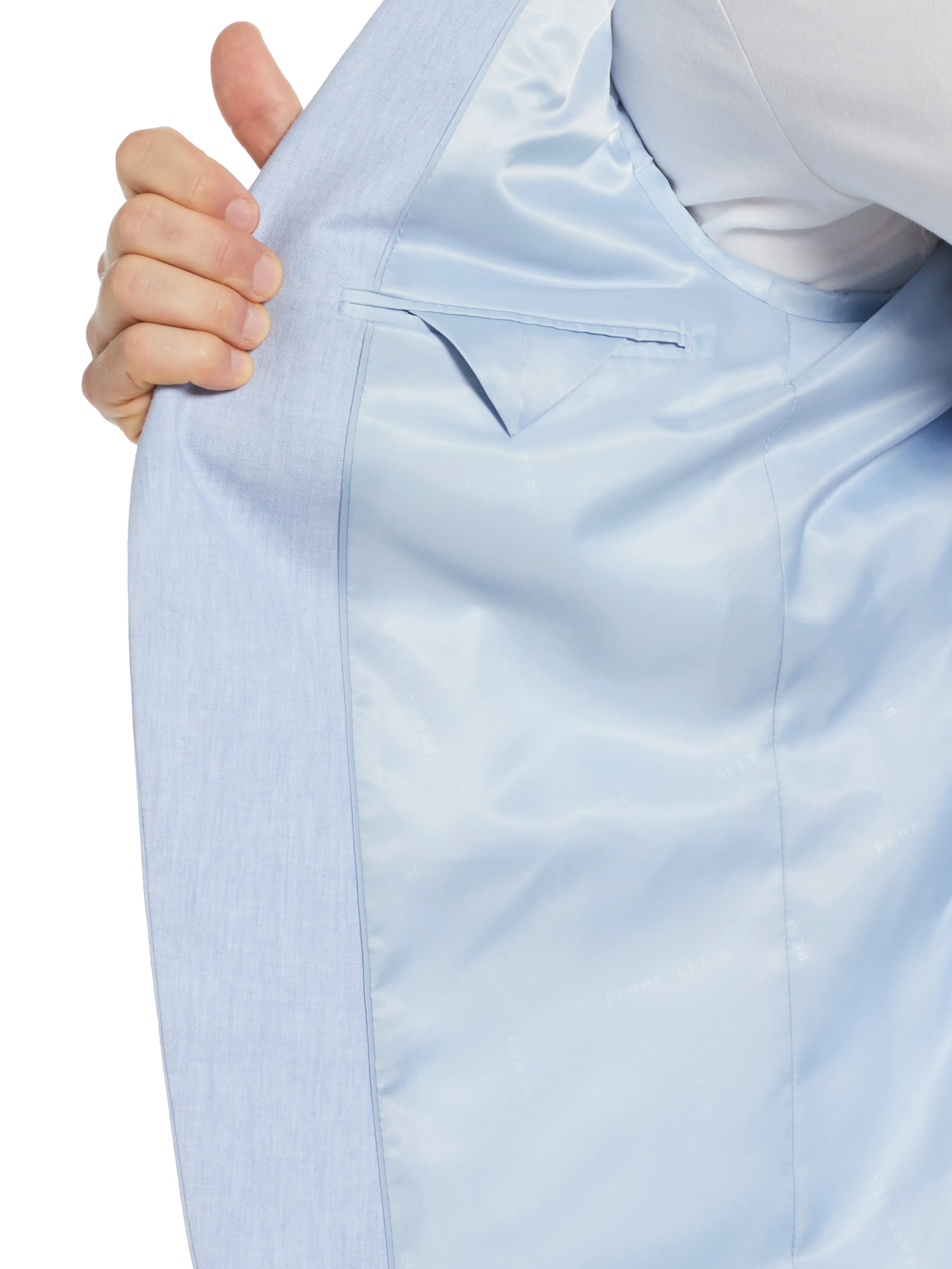 Slim Fit Linen Blend Suit Jacket sold by Perry Ellis product image thumbnail 5