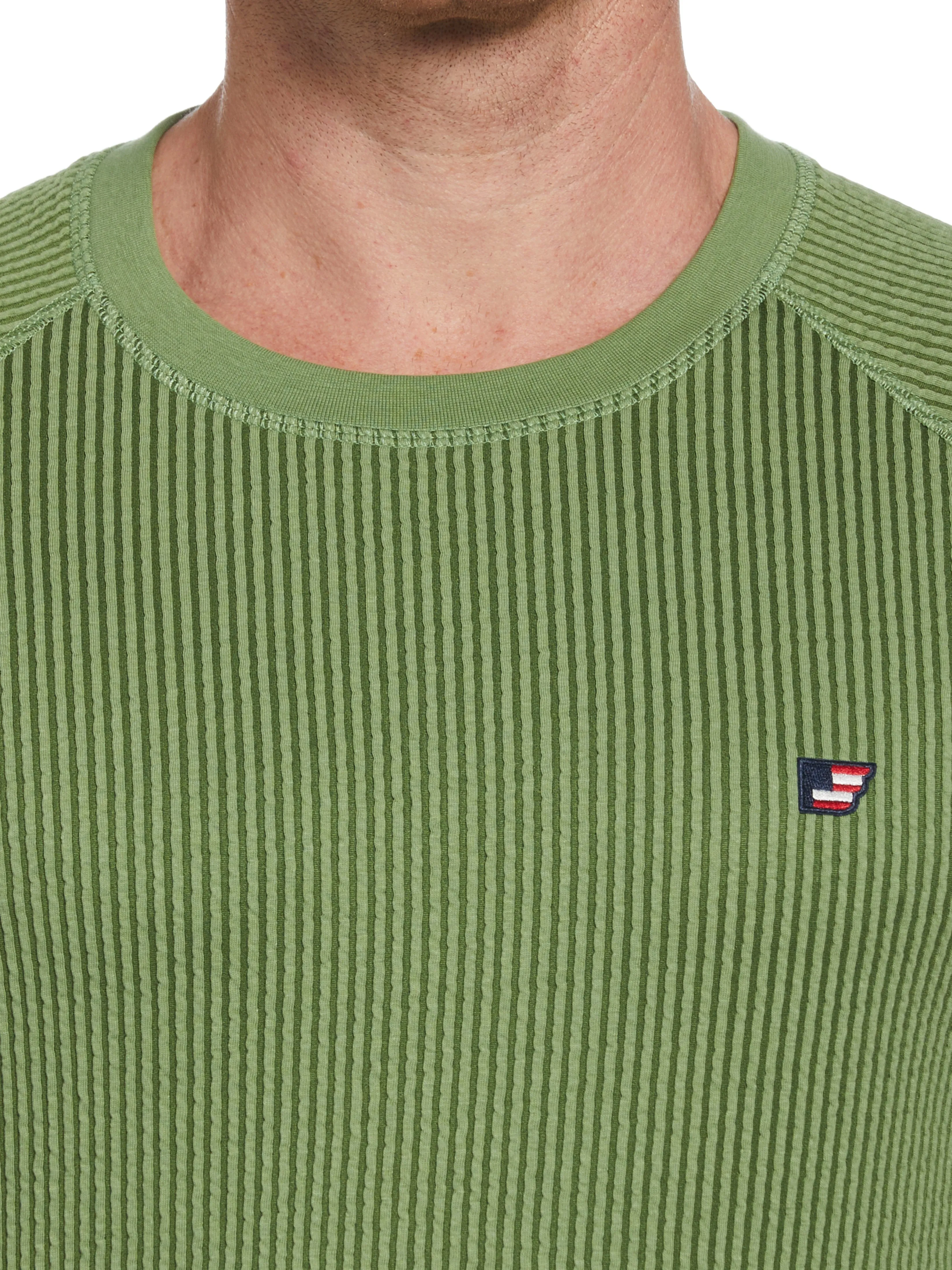 Crew Neck Seersucker Knit Tee sold by Perry Ellis product image thumbnail 2