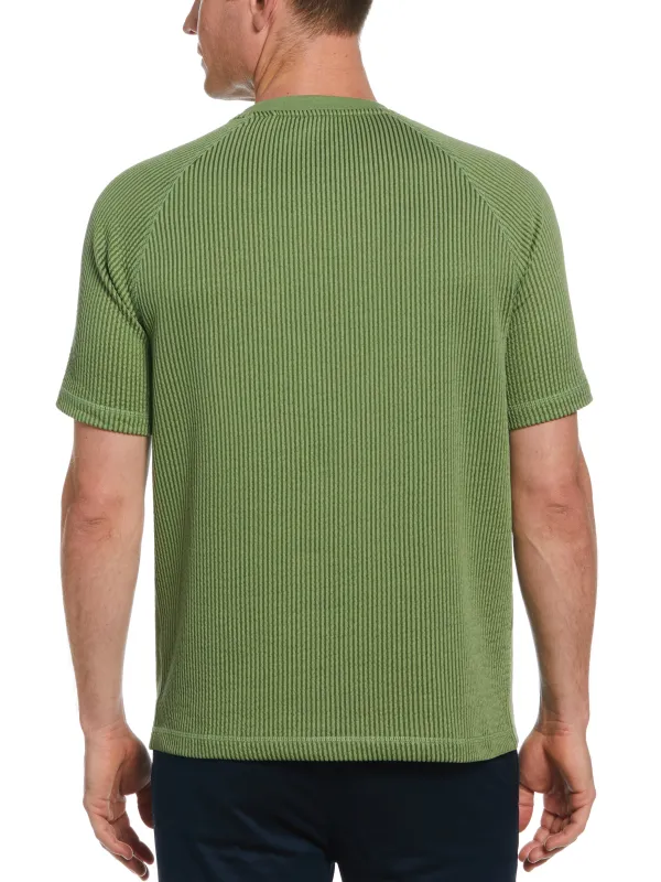 Crew Neck Seersucker Knit Tee sold by Perry Ellis