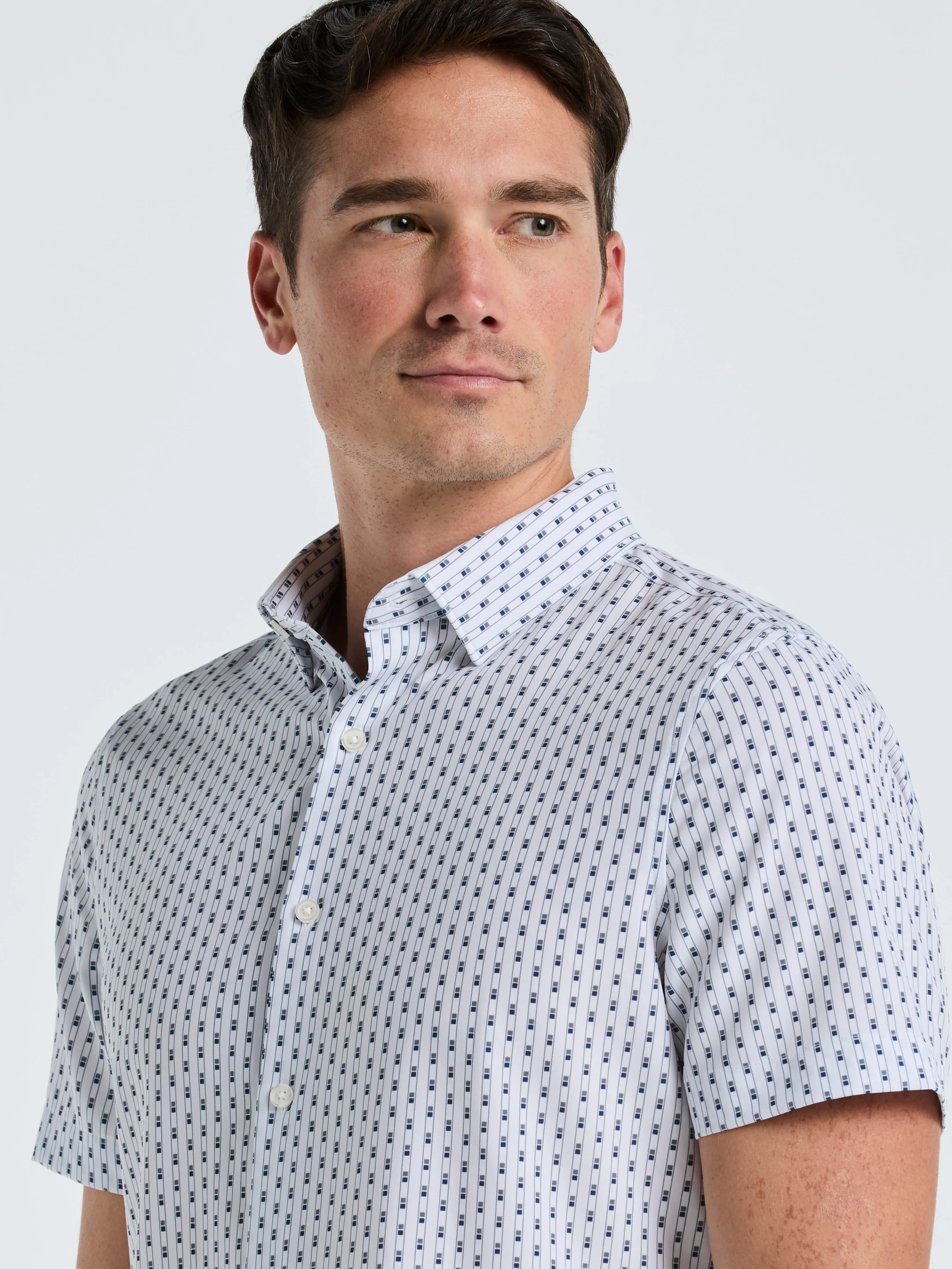 Slim Fit Geometric Stripe Shirt sold by Perry Ellis product image thumbnail 5